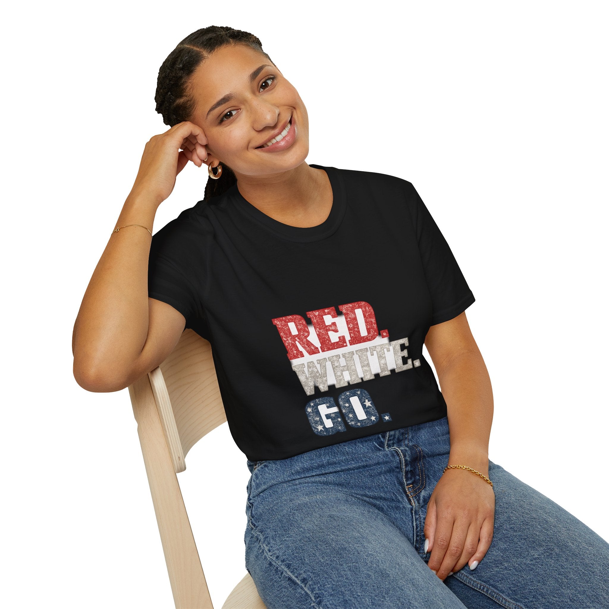 USA Patriotic 'Red. White. Go.' T-Shirt — 4th of July Independence Day Tee