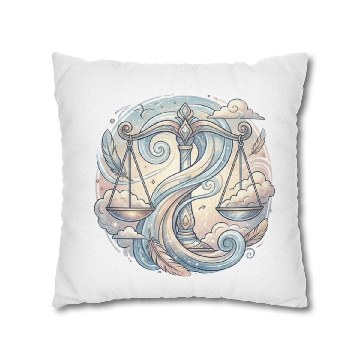 Libra Zodiac Throw Pillow pillowcase — Scales Astrology Decorative Pillowcase