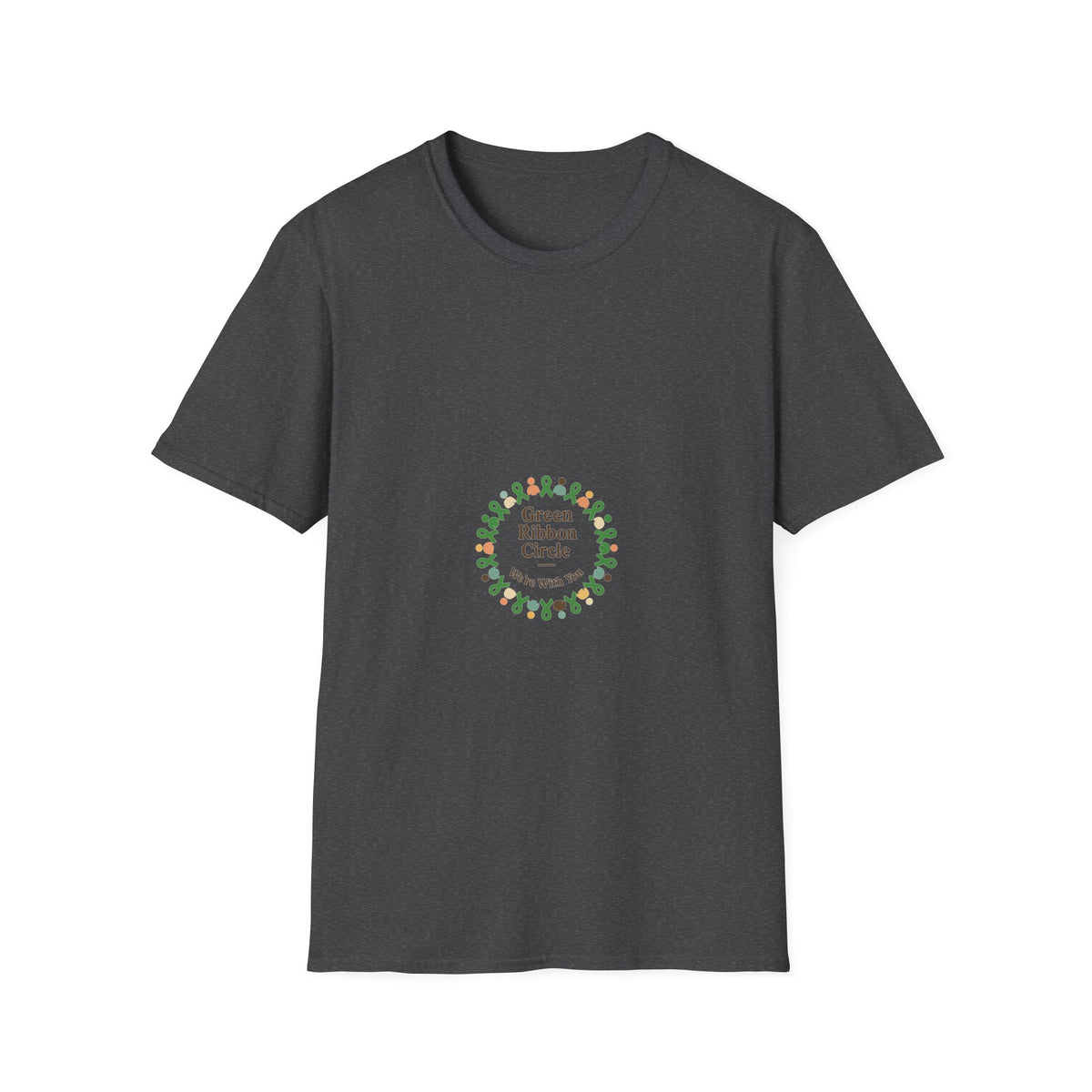 Green Ribbon Circle T-Shirt — Awareness Support Tee - Trending Now - October 2026