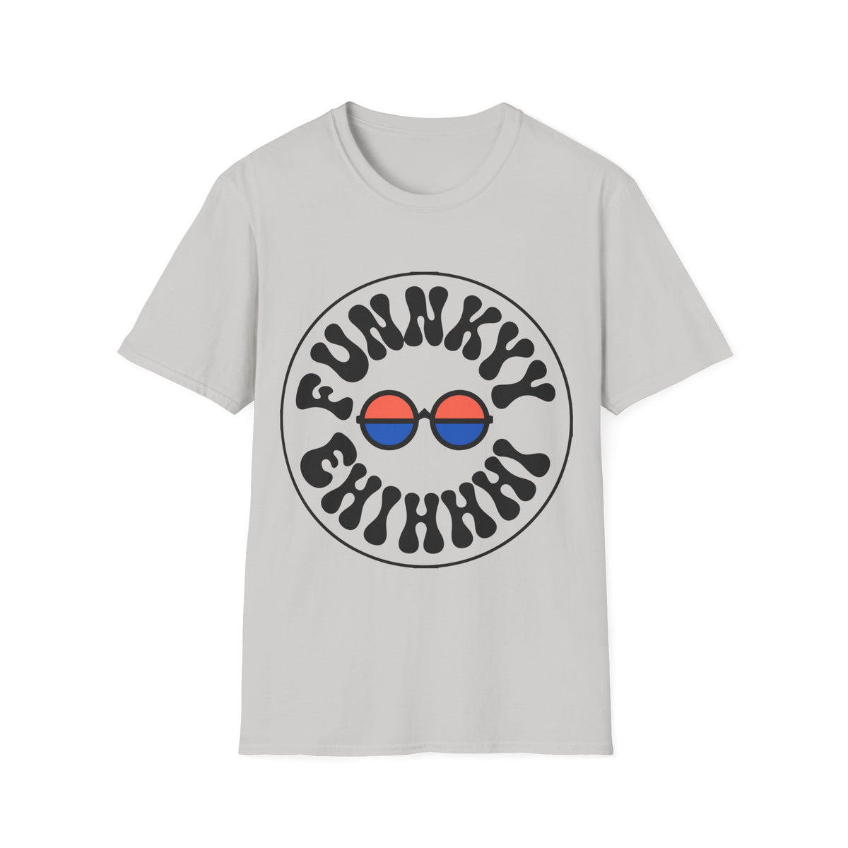 Funky Circle Graphic T-Shirt — Retro Smiley Sunglasses Tee - Trending Now - August 2026