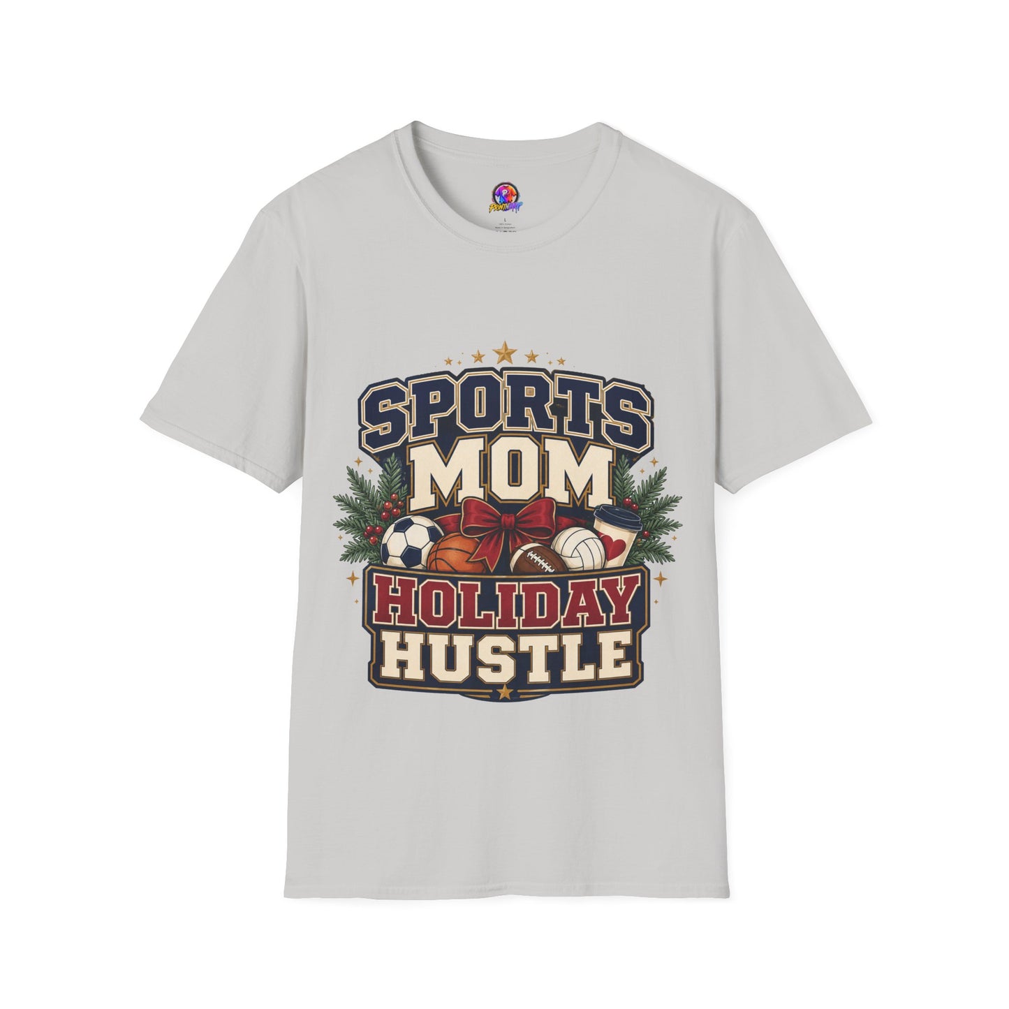 Sports Mom T‑Shirt — "Holiday Hustle" Athletic Mom Tee