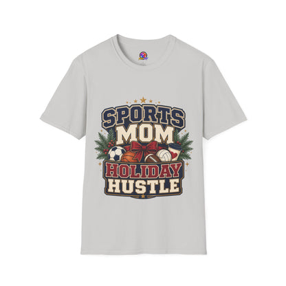 Sports Mom T‑Shirt — "Holiday Hustle" Athletic Mom Tee