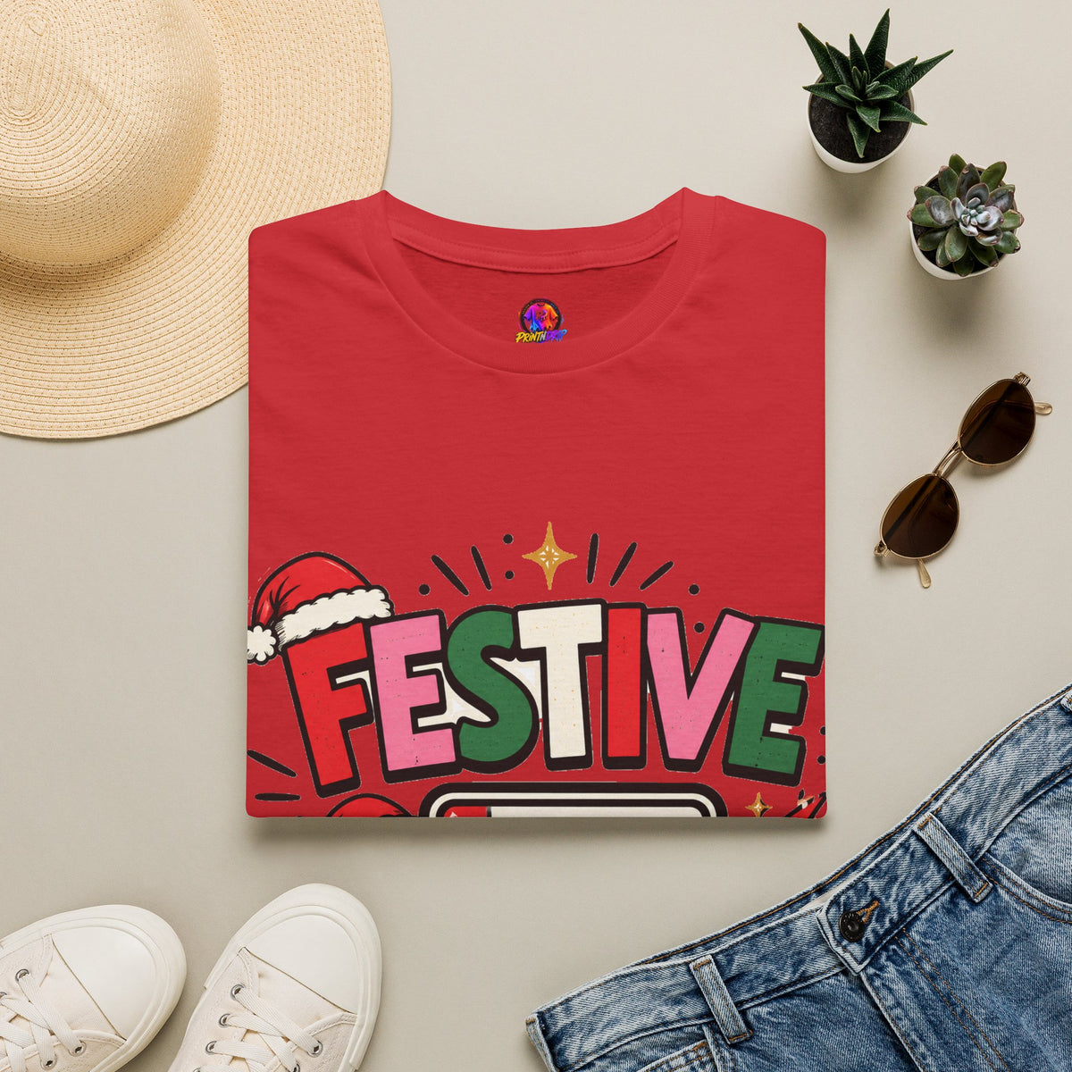 Festive Buffering T-Shirt — Funny Holiday Christmas Tee with Loading Battery Design