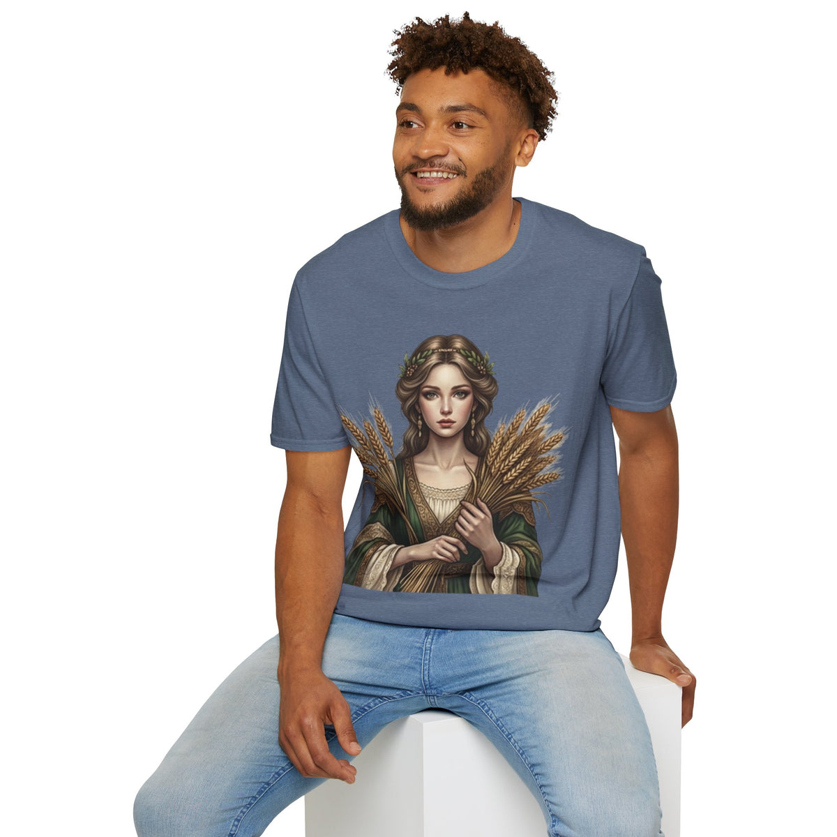 Goddess of Harvest T‑Shirt — Wheat Maiden Graphic Tee