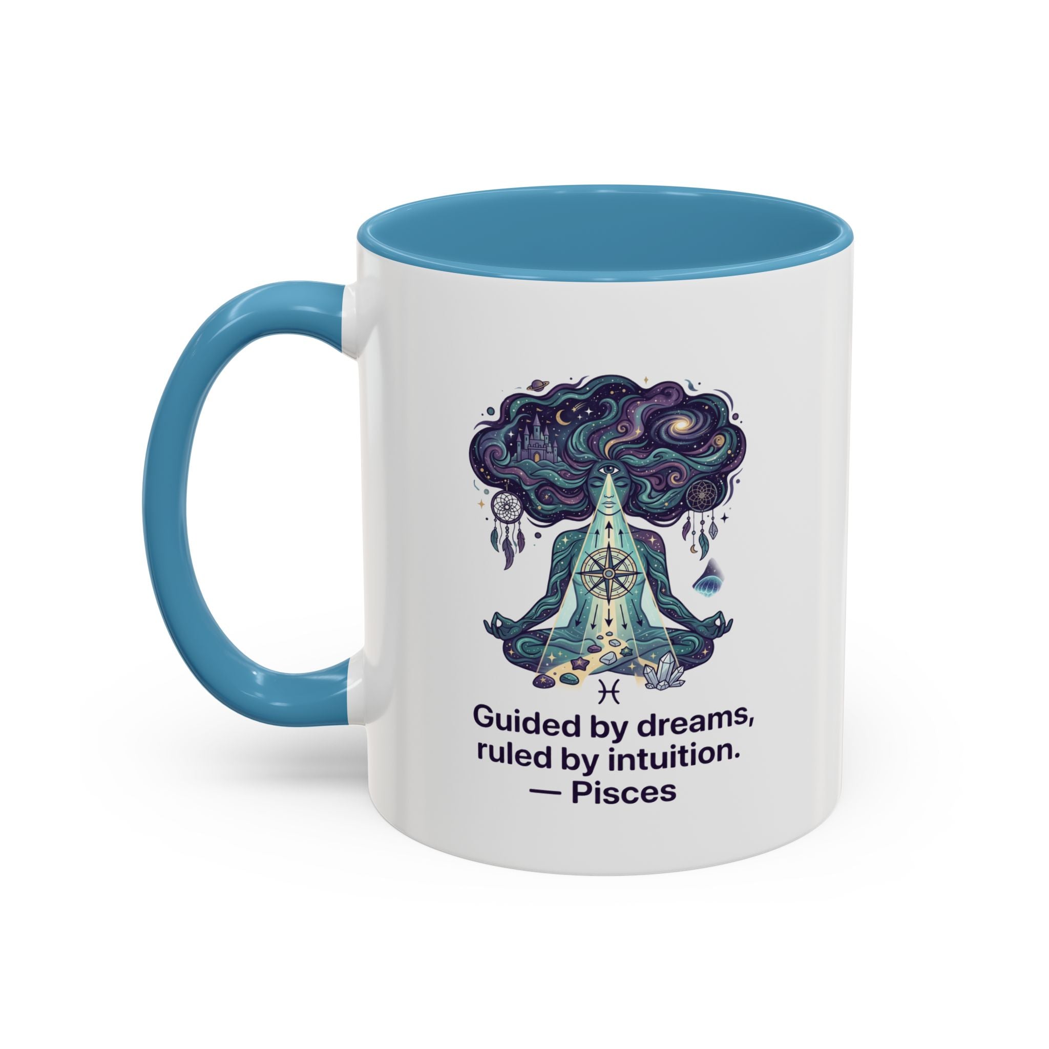 Pisces Zodiac Coffee Mug — "Guided by dreams, ruled by intuition" Accent Mug