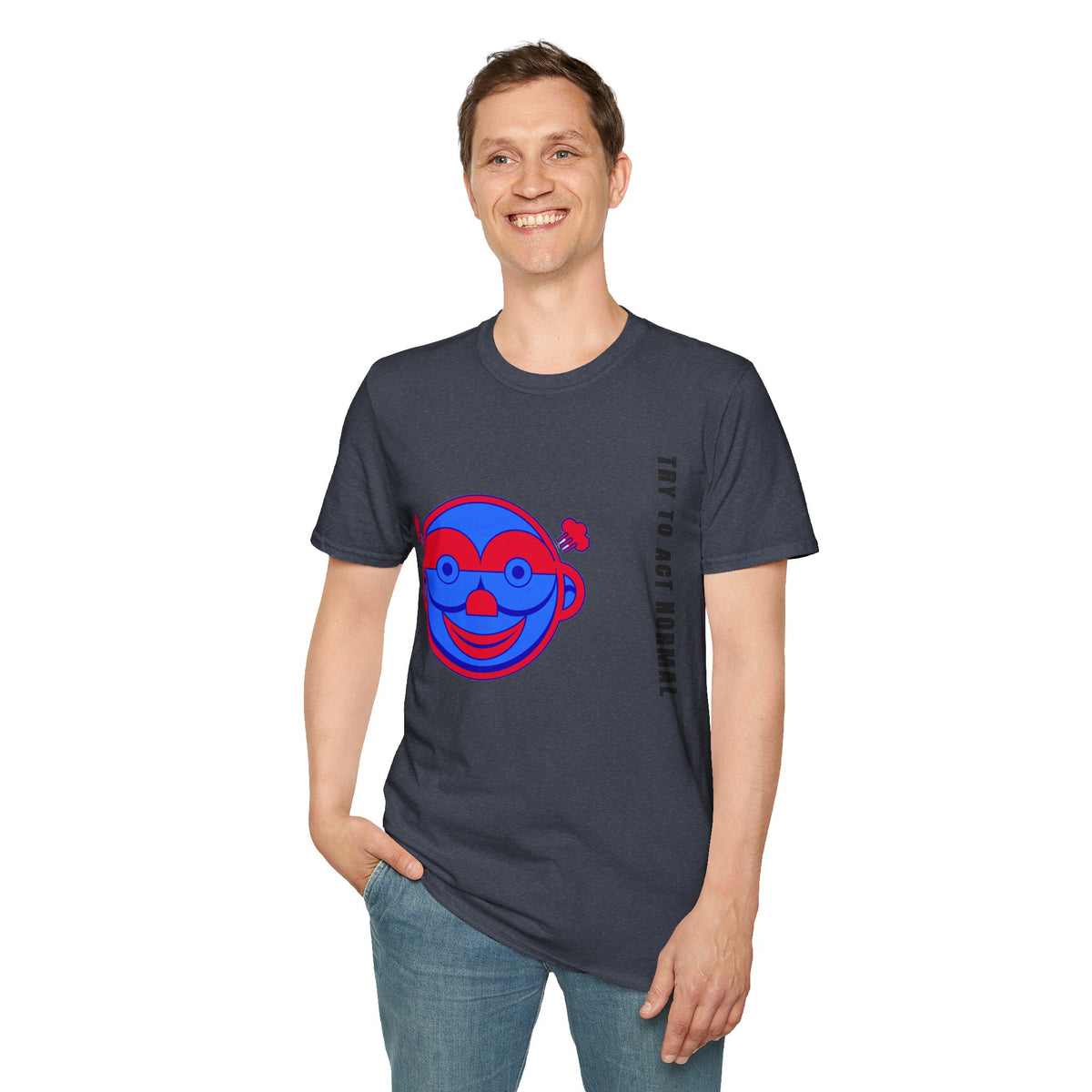 Peekaboo Monkey T-Shirt — Retro Red & Blue Cartoon Graphic Tee - Trending Now - September 2026