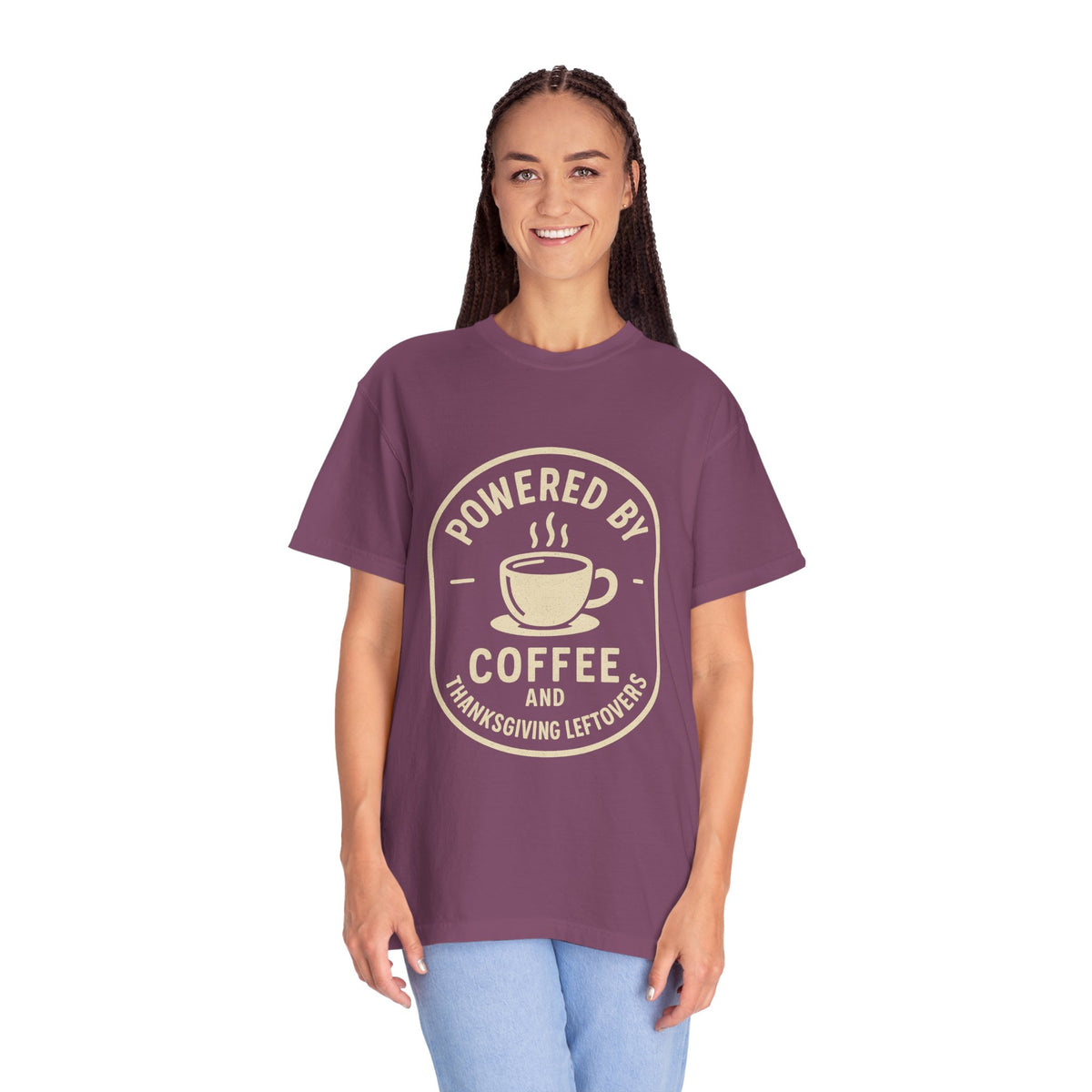Powered by Coffee and Thanksgiving Leftovers T-Shirt - Trending Now - October 2026