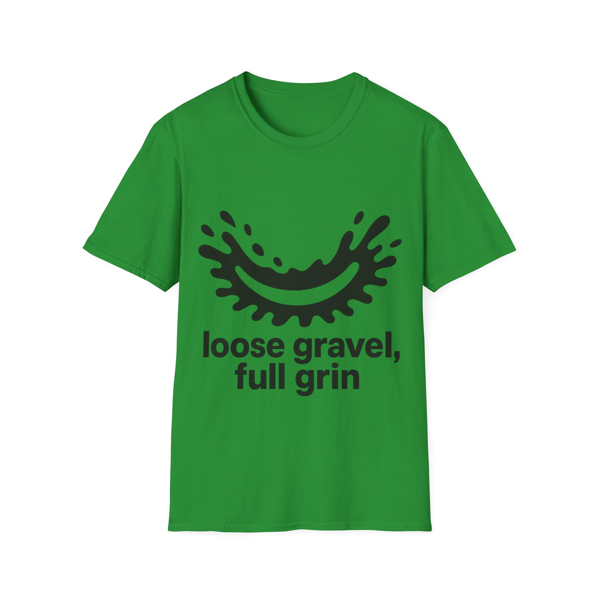 "Loose Gravel Full Grin" Funny Cycling Tee | Mud Splash Bike Graphic T-Shirt - Trending Now - September 2026