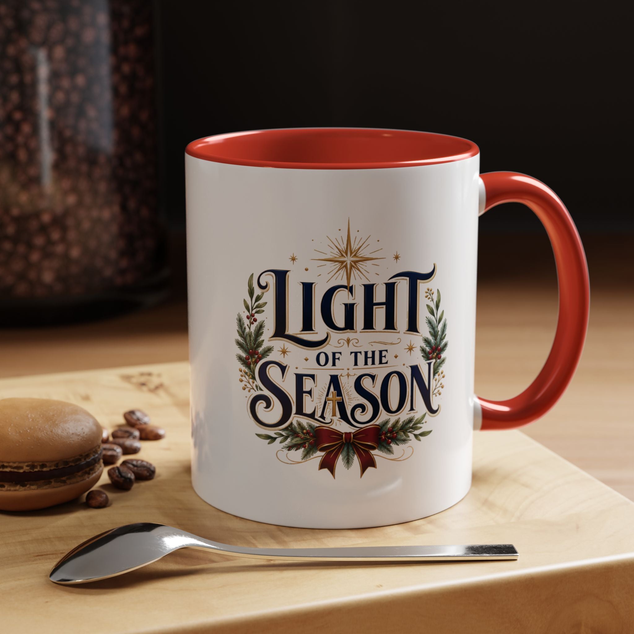 Christmas Light of the Season Accent Coffee Mug — Holiday Christmas Tea Cup