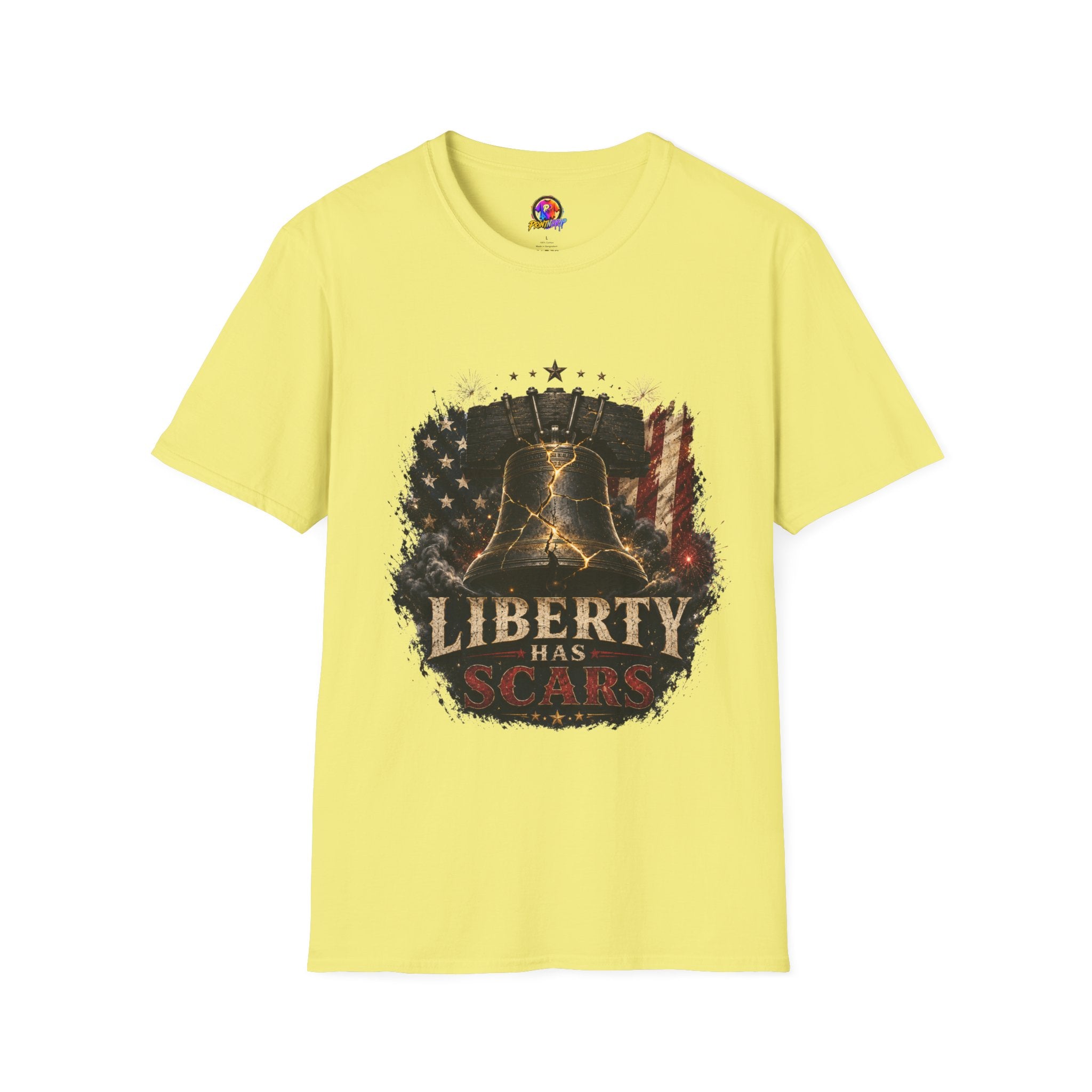 Liberty Has Scars T-Shirt — Vintage Liberty Bell Patriotic Tee