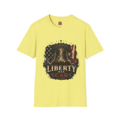 Liberty Has Scars T-Shirt — Vintage Liberty Bell Patriotic Tee