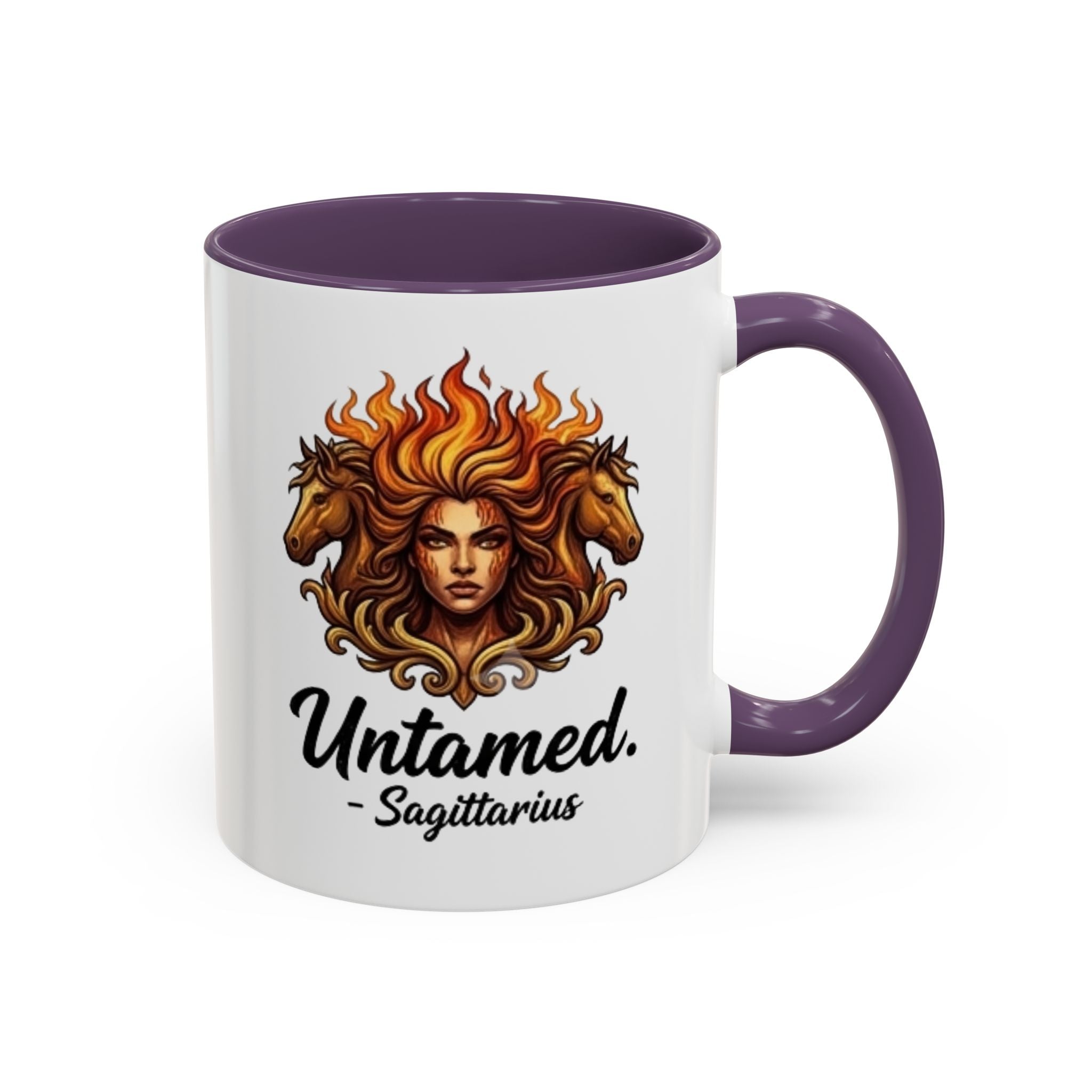 Untamed Sagittarius Coffee Mug — Zodiac Archer Accent Mug (11 oz)