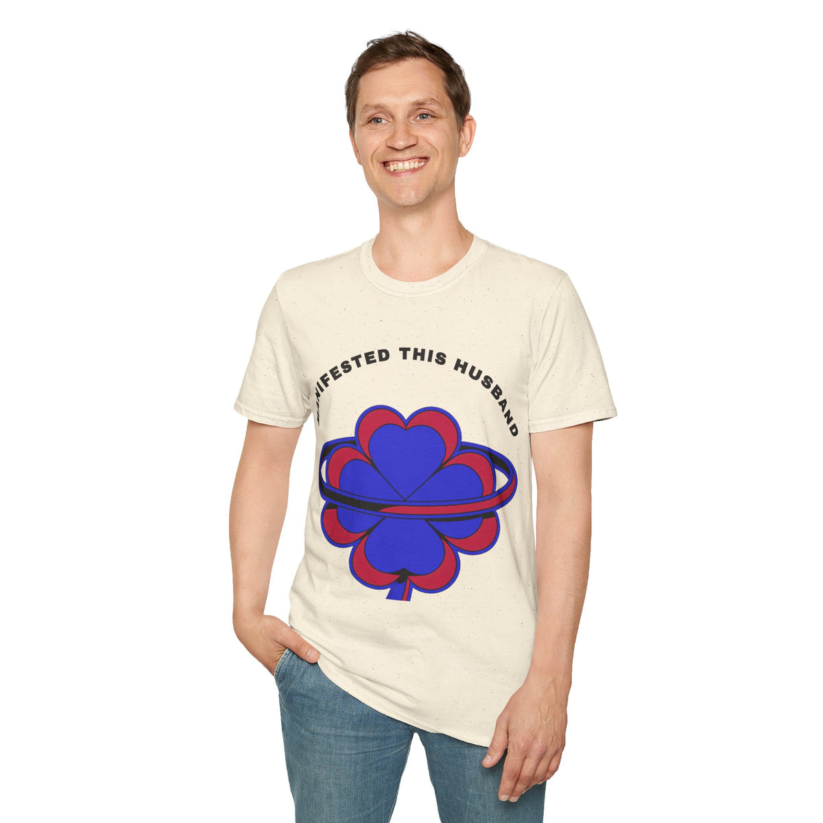 Manifested This Husband T-Shirt — Psychedelic Four-Leaf Clover Graphic Tee - Trending Now - September 2026