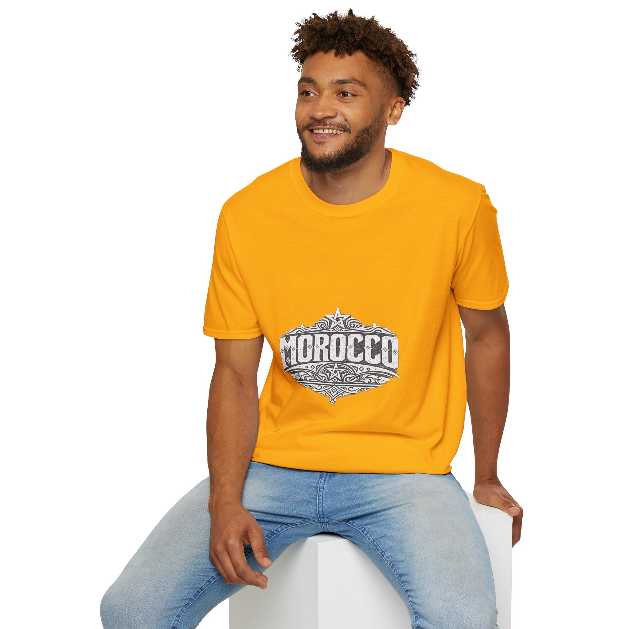 Morocco Vintage Graphic T-Shirt — Travel Tee with Ornamental Crest
