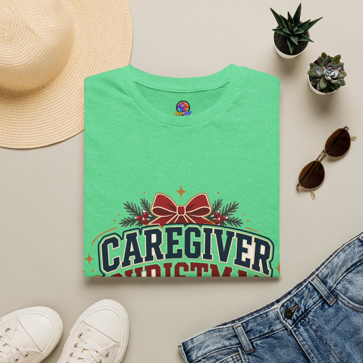 Caregiver Christmas Crew T-Shirt — Holiday Nurse & Caregiver Gift