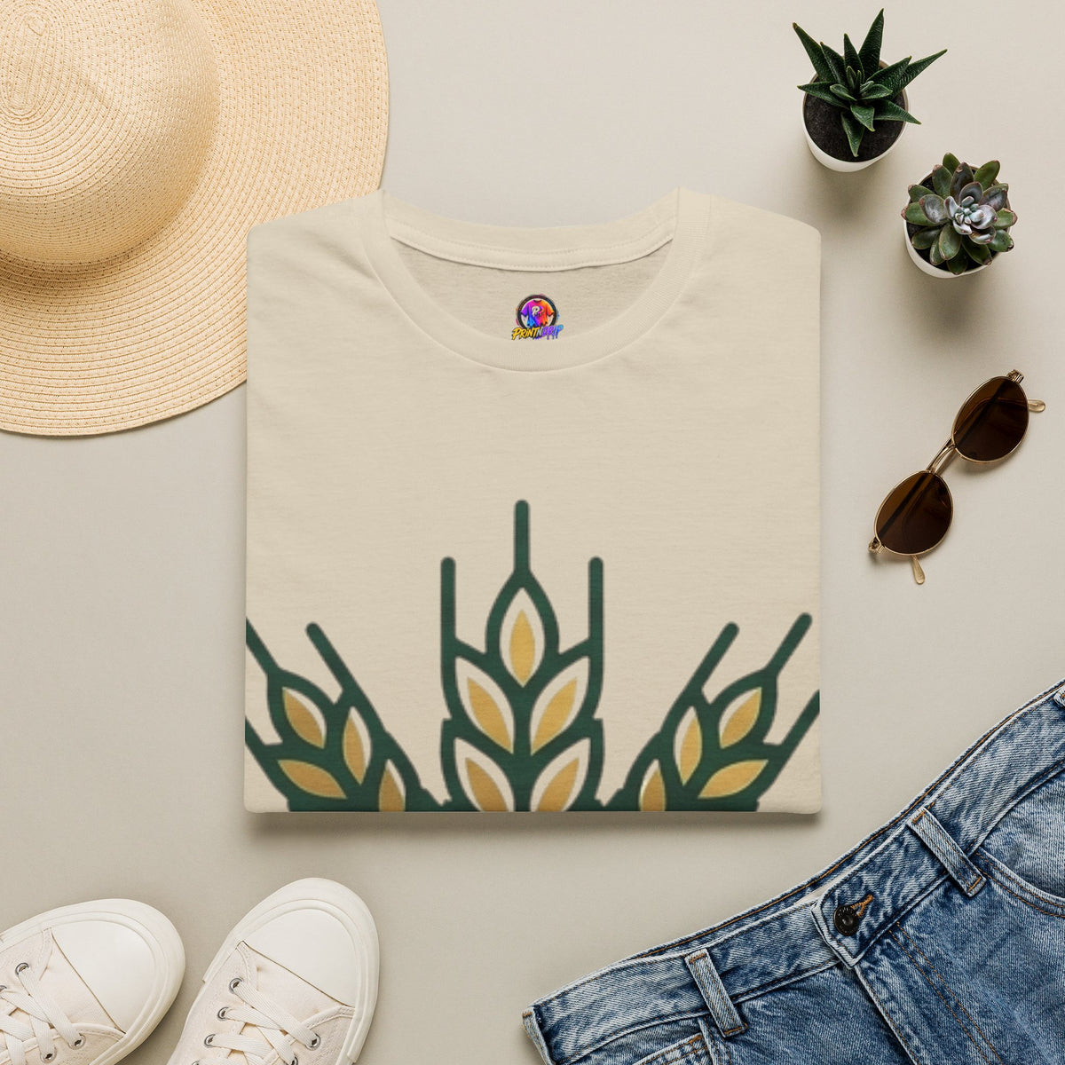 Thanksgiving T-shirt Wheat Field Graphic T-Shirt — Rustic Harvest Farmwear
