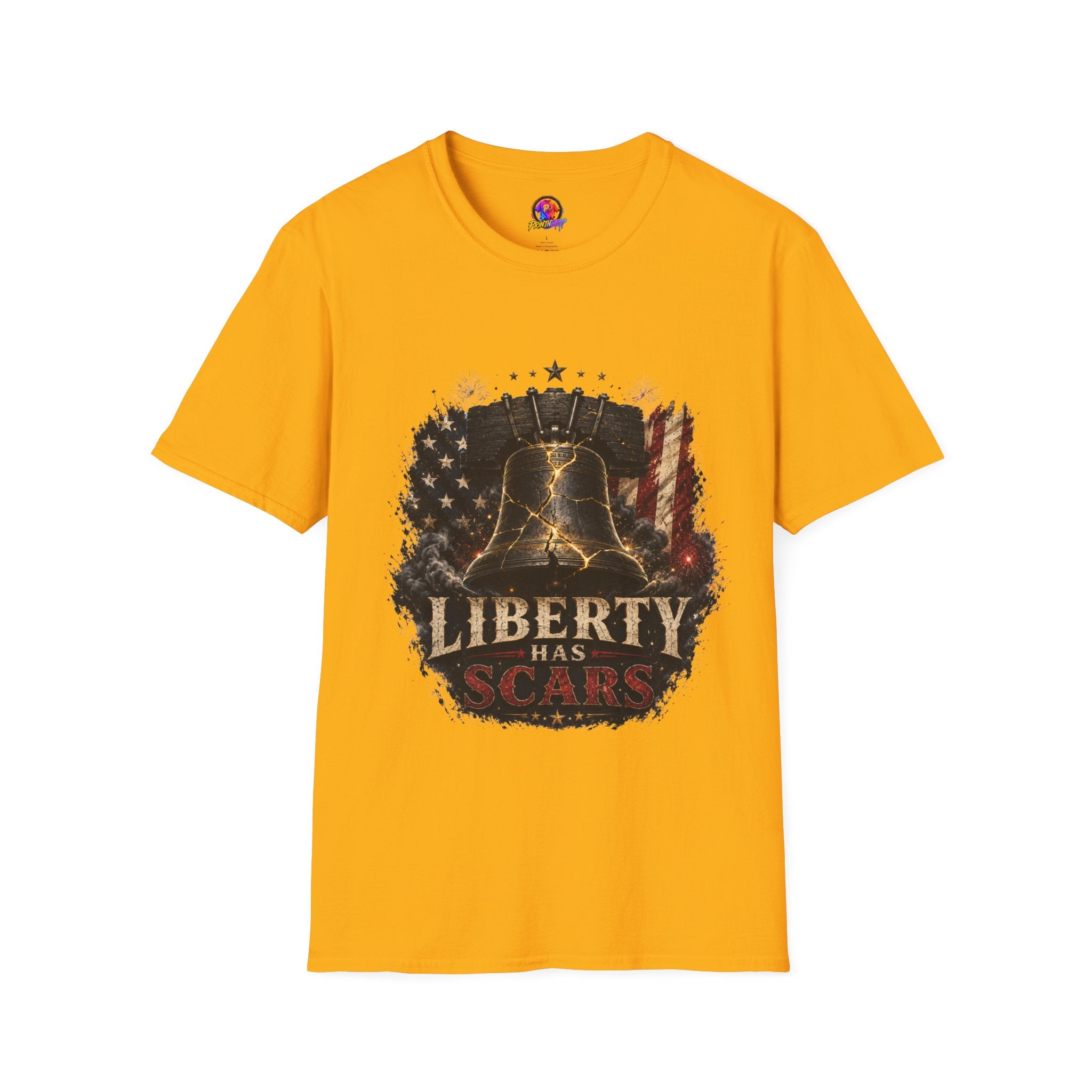Liberty Has Scars T-Shirt — Vintage Liberty Bell Patriotic Tee