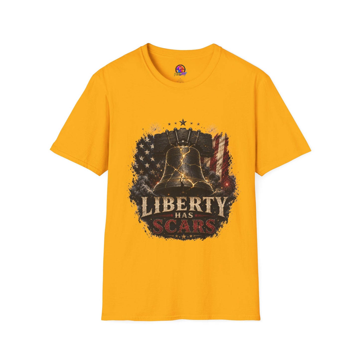 Liberty Has Scars T-Shirt — Vintage Liberty Bell Patriotic Tee