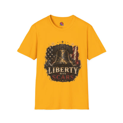 Liberty Has Scars T-Shirt — Vintage Liberty Bell Patriotic Tee