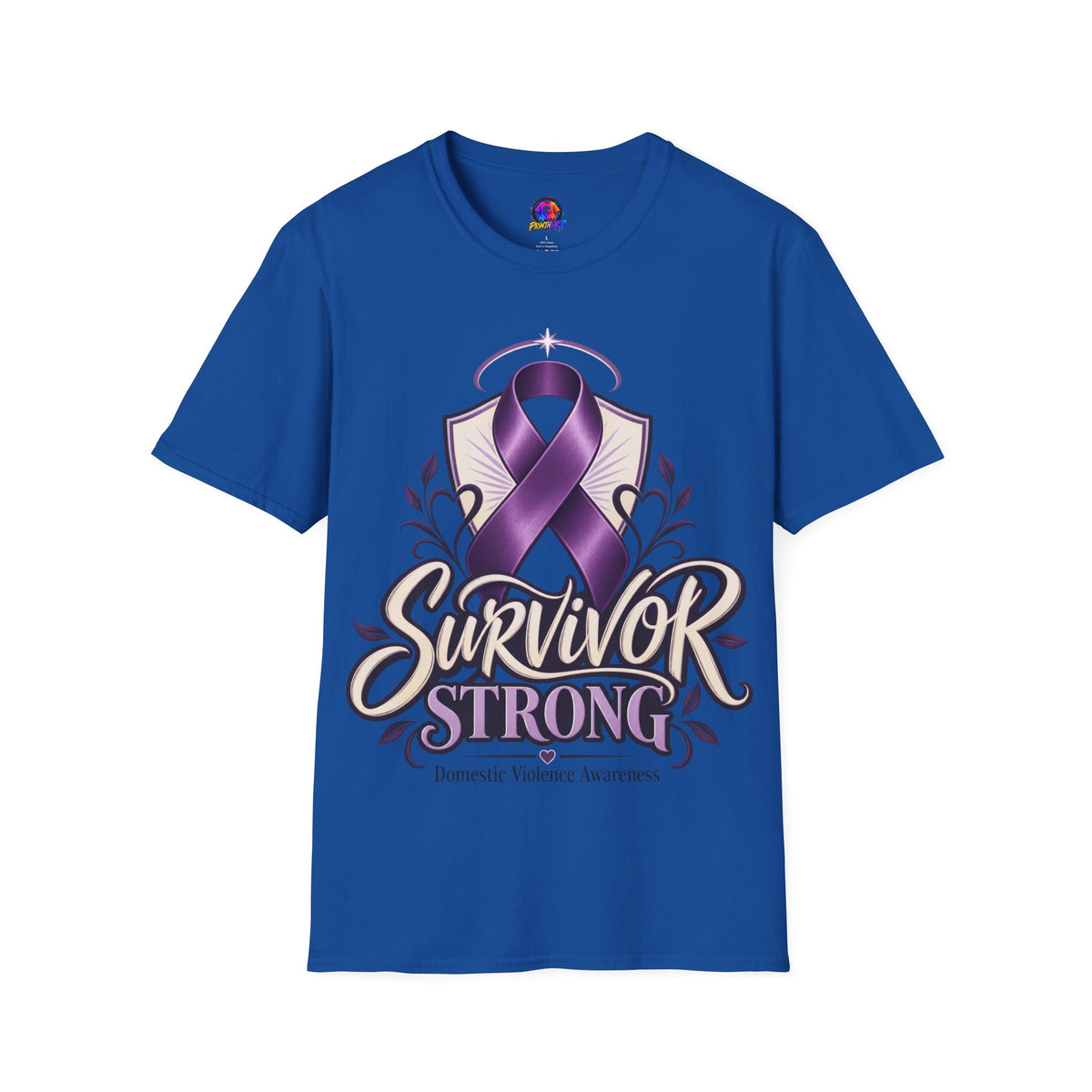 Survivor Strong T-Shirt — Domestic Violence Awareness Purple Ribbon Tee