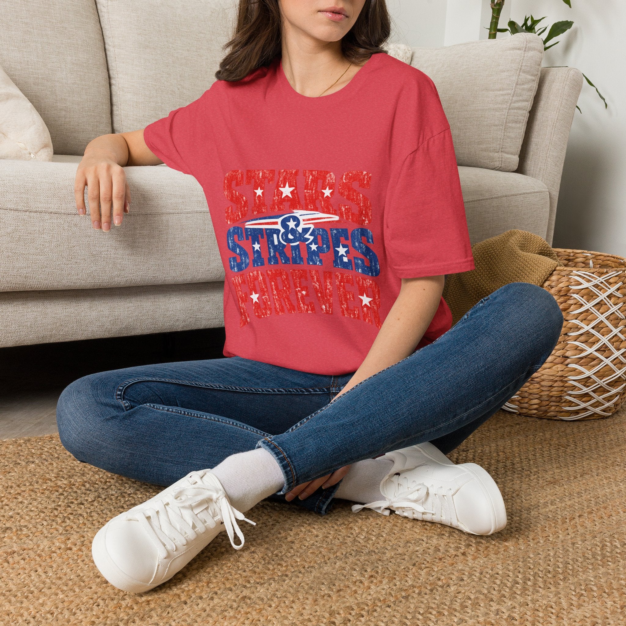 USA Stars & Stripes Forever T-Shirt — Patriotic Red White Blue Graphic Tee