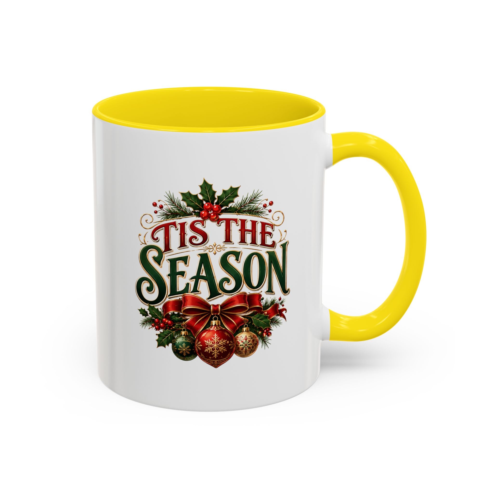 Tis The Season Accent Coffee Mug - Holiday Christmas Coffee Cup