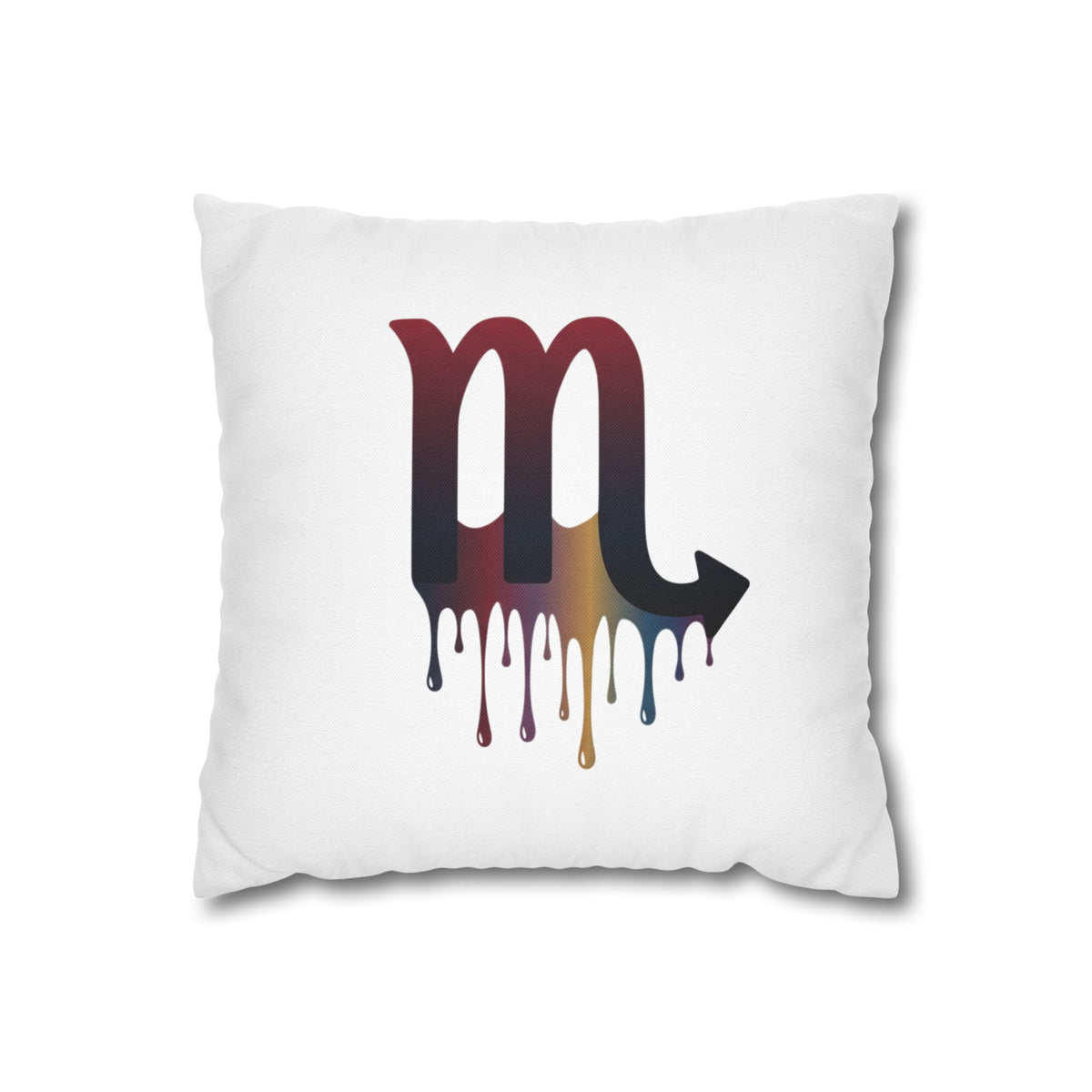 Dripping Scorpio Zodiac Pillowcase — Astrology Sign Decorative Throw Pillow