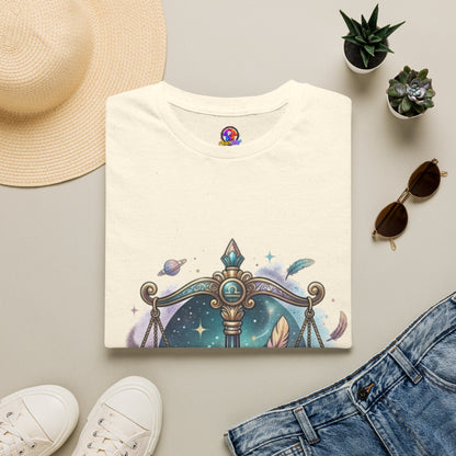 Libra Scales Zodiac T-Shirt — Celestial Astrology Graphic Tee