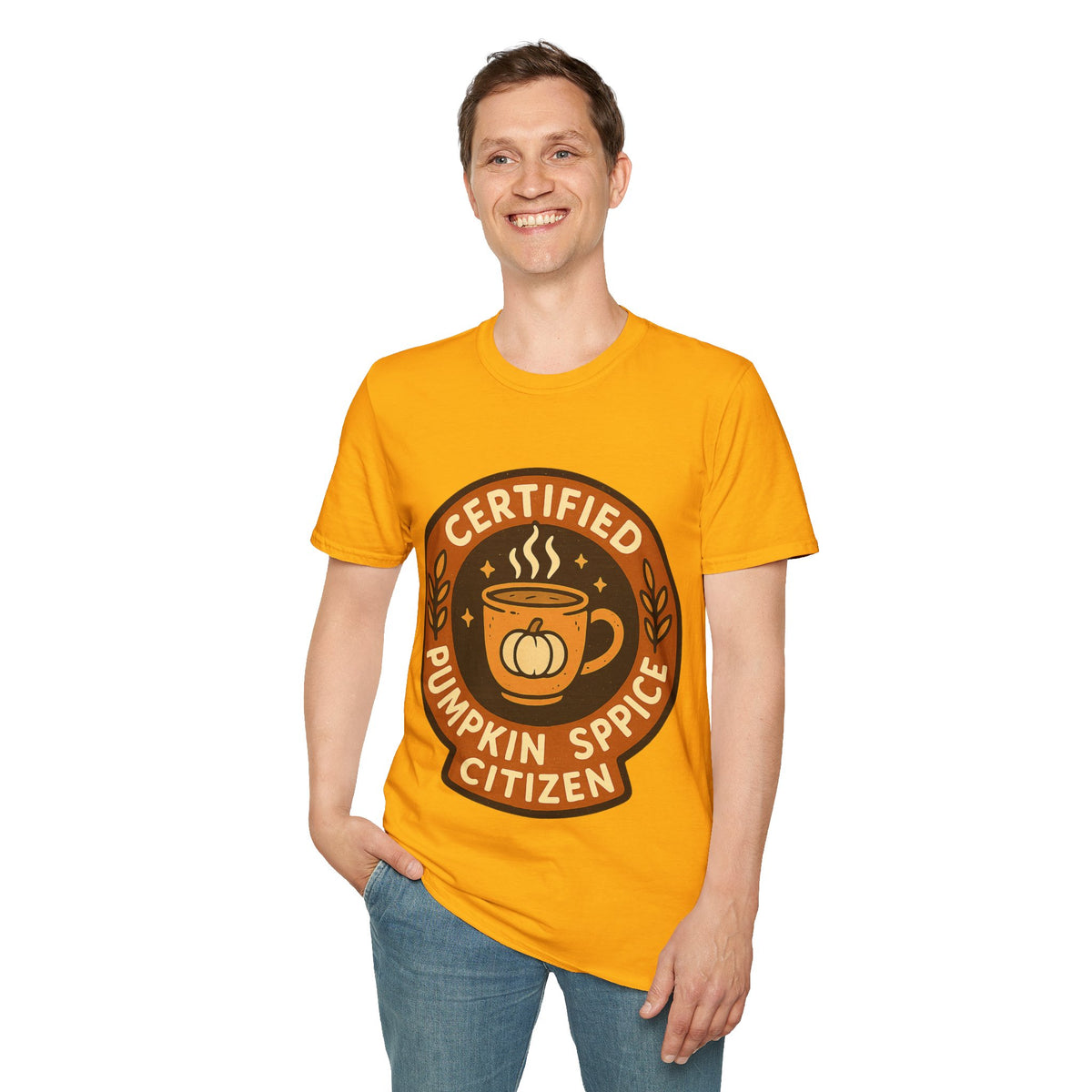 Certified Pumpkin Spice Citizen Badge T-Shirt, Retro Fall Season Coffee Mug Tee - Trending Now - September 2026