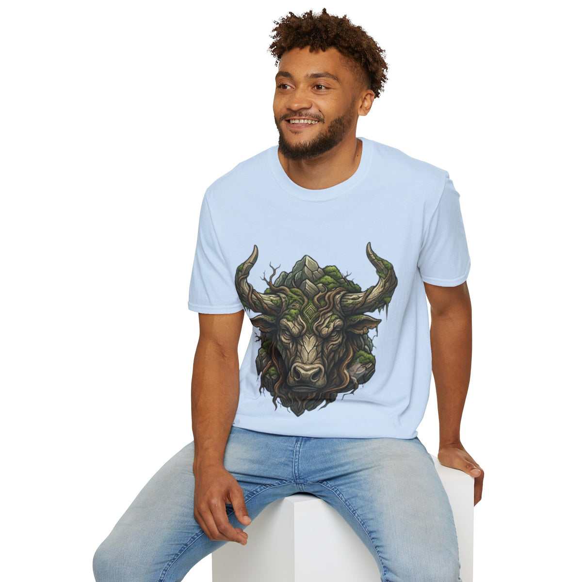 Taurus Greenman Bull T-Shirt — Nature Spirit Woodland Bull Graphic Tee