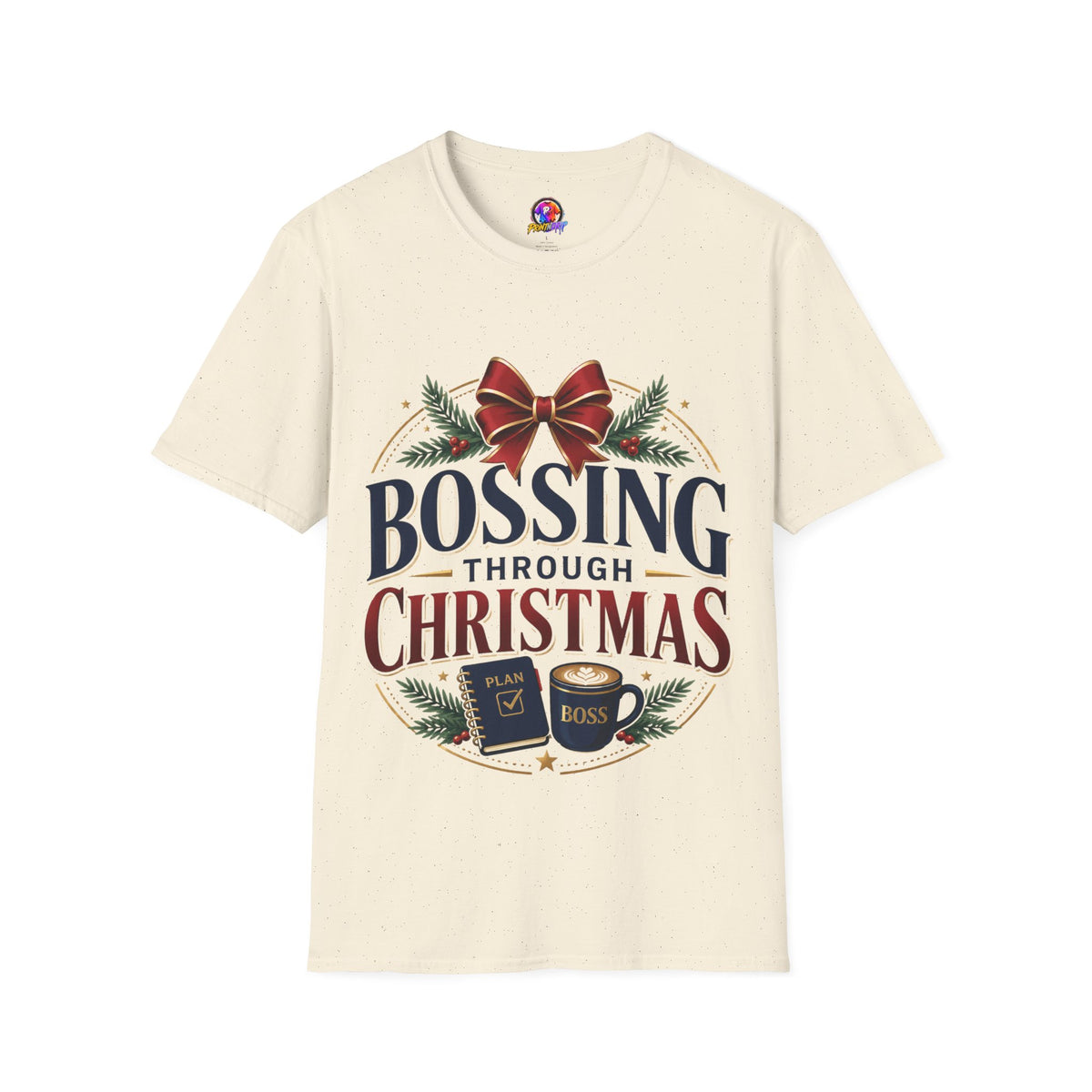 Christmas “Bossing Through Christmas” T‑Shirt — Funny Holiday Boss Gift