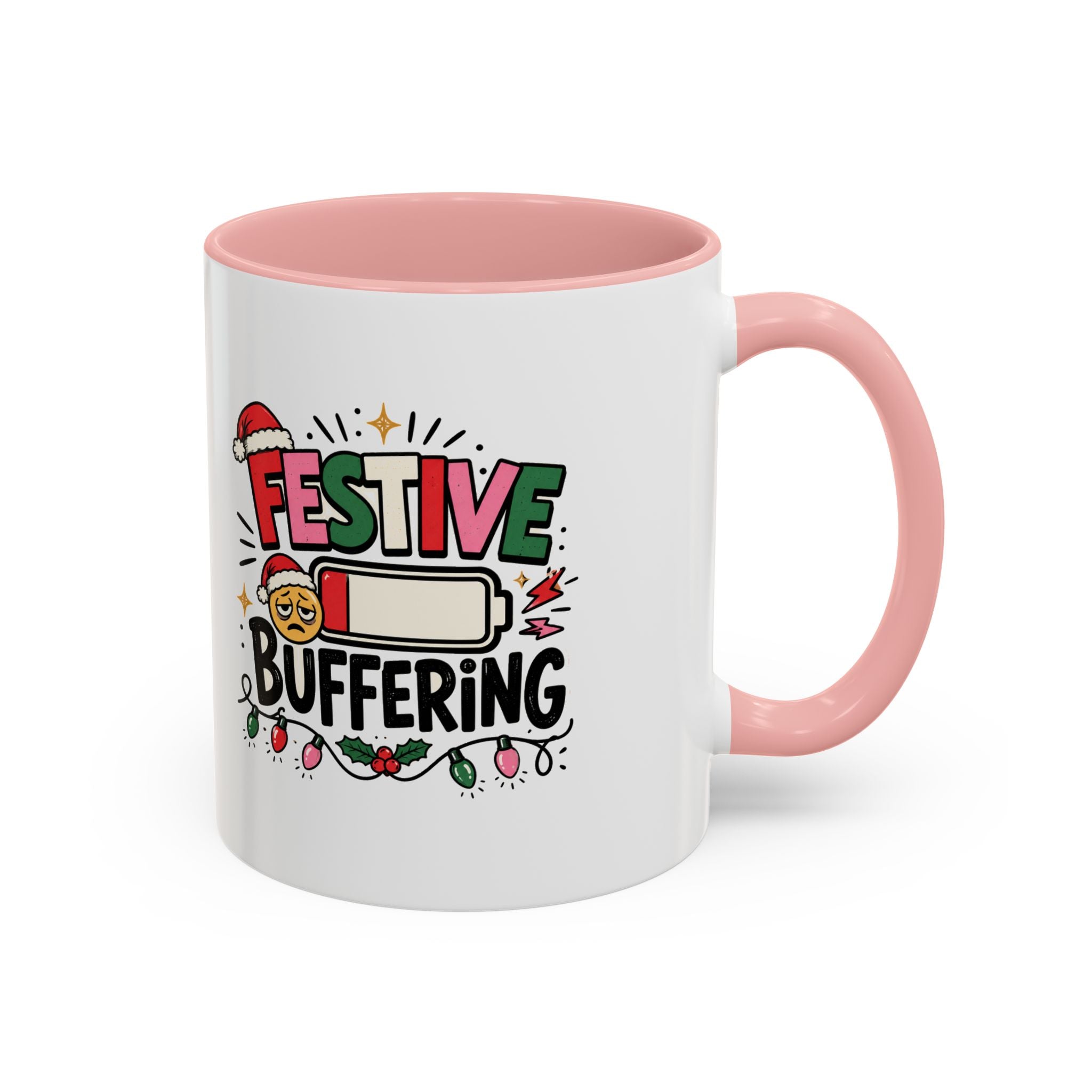 Modern Day Christmas Festive Buffering Mug — Funny Christmas Holiday Coffee Cup (11/15oz)