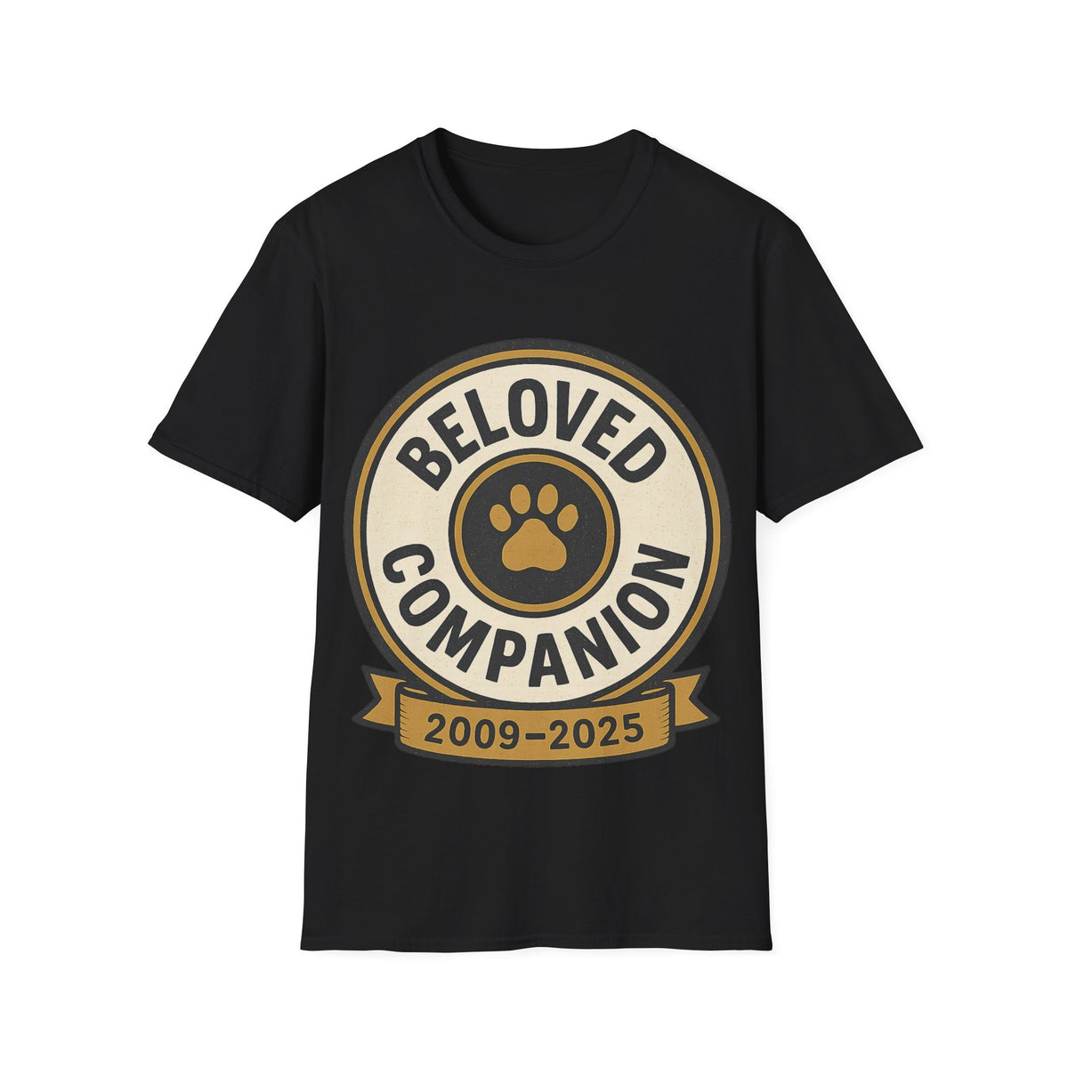 "Beloved Companion" Vintage Pet Memorial Badge Tee - Retro Dog Loss Sympathy White T-Shirt - Trending Now - September 2026
