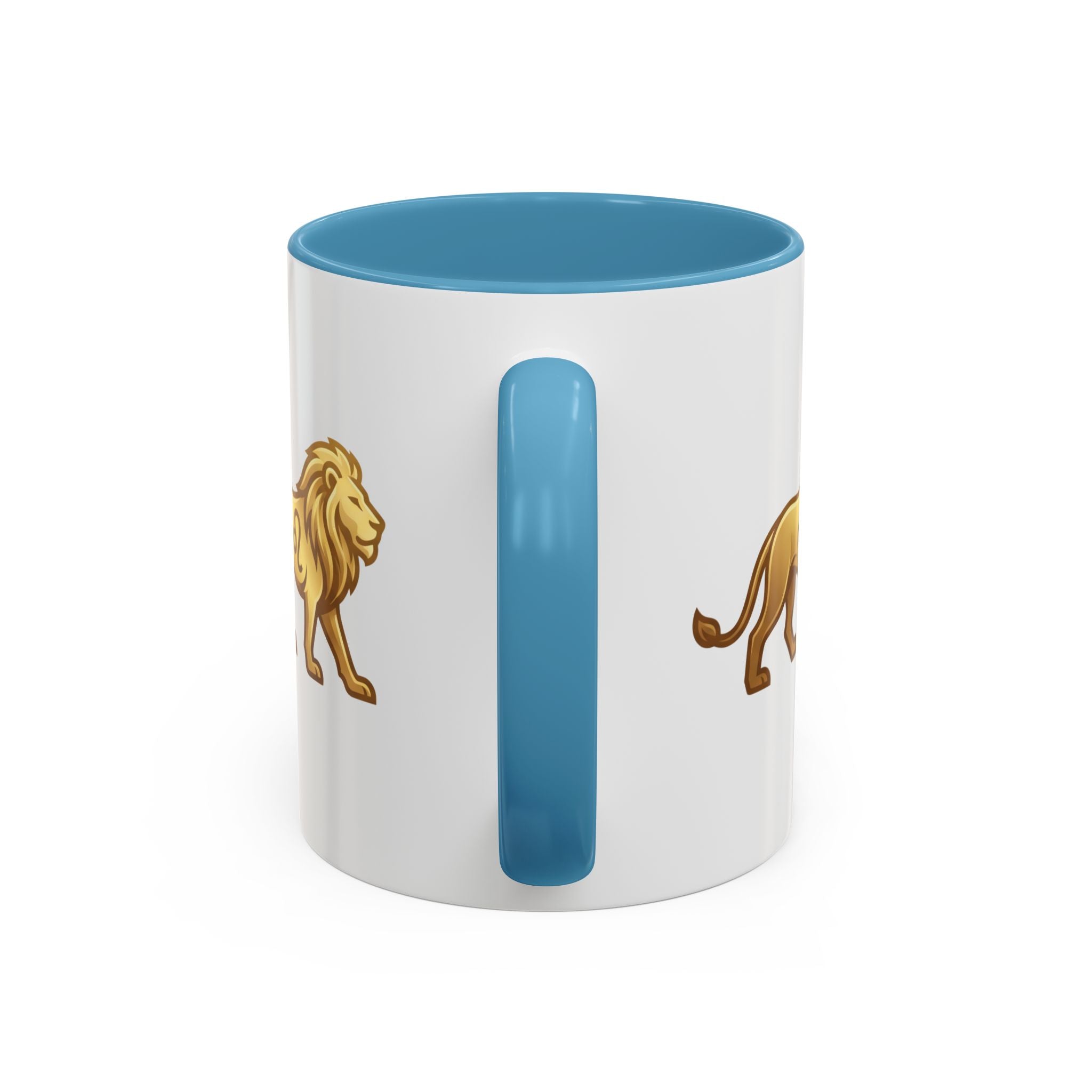 Leo Zodiac Coffee Mug — Gold Lion Accent Mug for Astrology Lovers