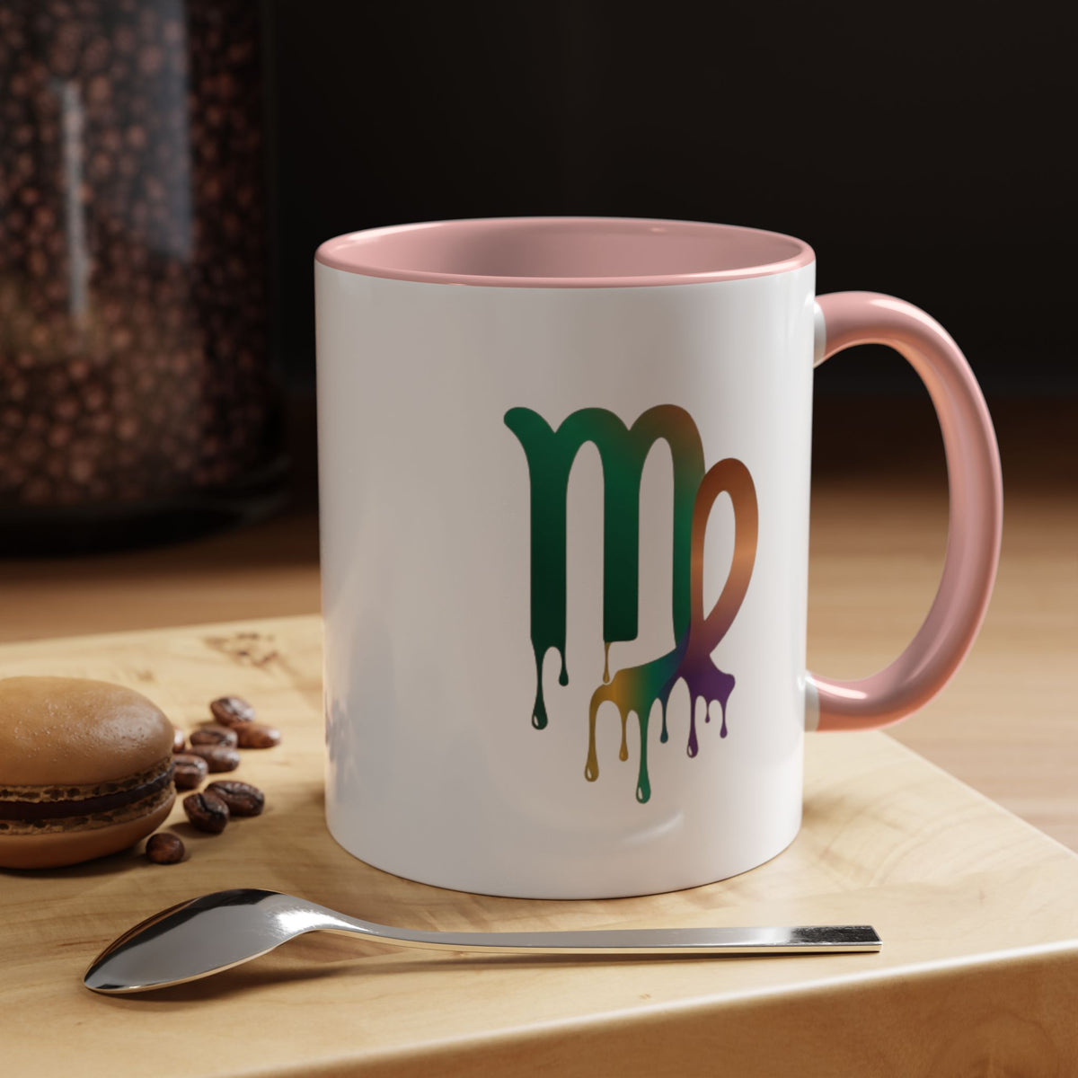 Virgo Zodiac Virgo Drip Accent Coffee Mug — Colorful Zodiac Astrology Gift