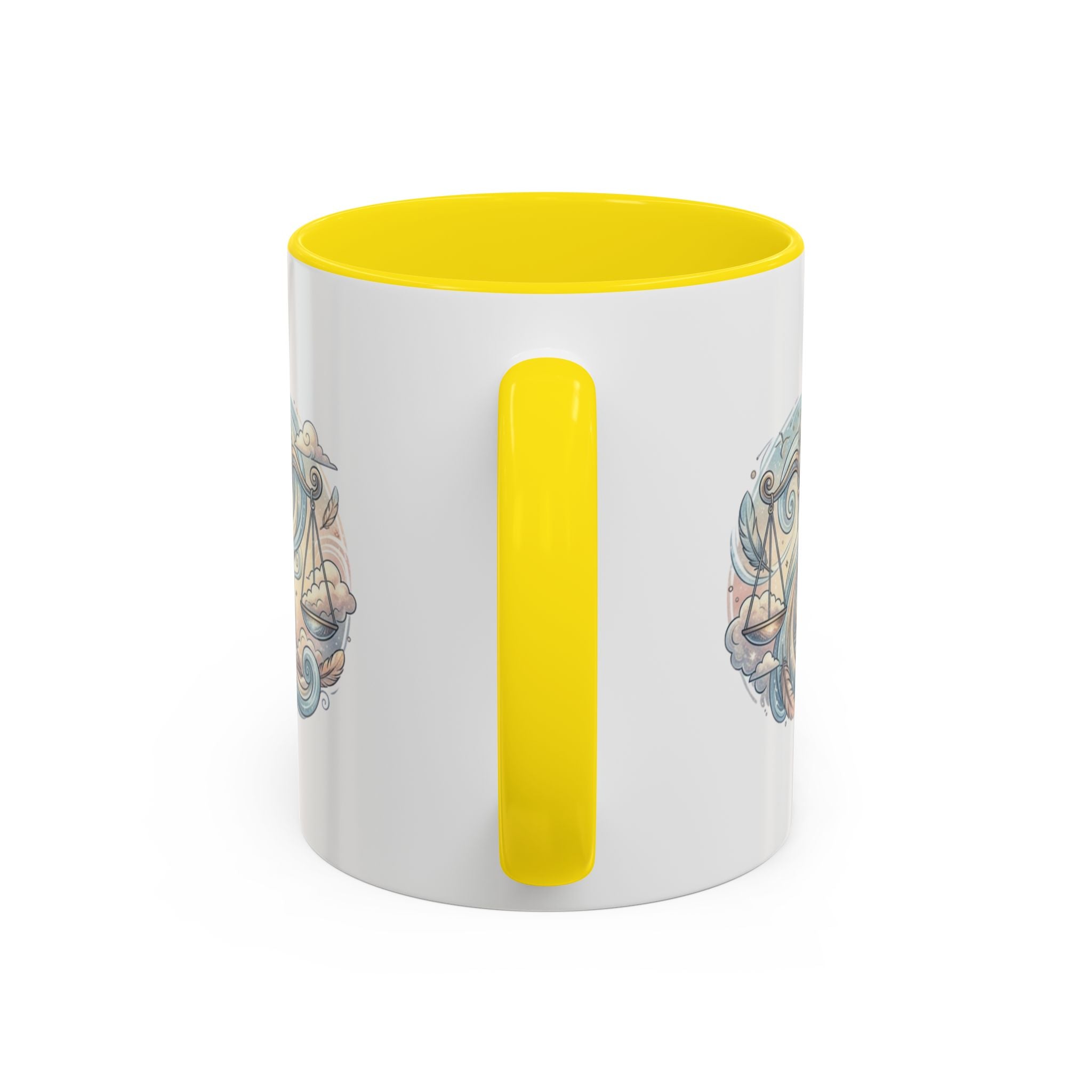 Libra Zodiac Coffee Mug — Balance Scales Astrological Accent Mug
