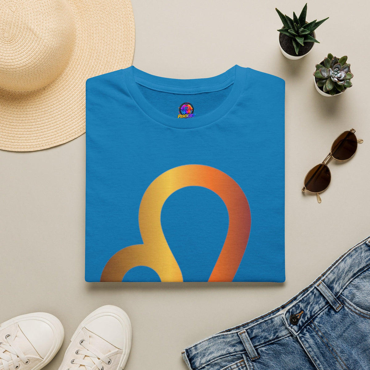 Leo Zodiac Drip T-Shirt — Colorful Astrology Sign Tee
