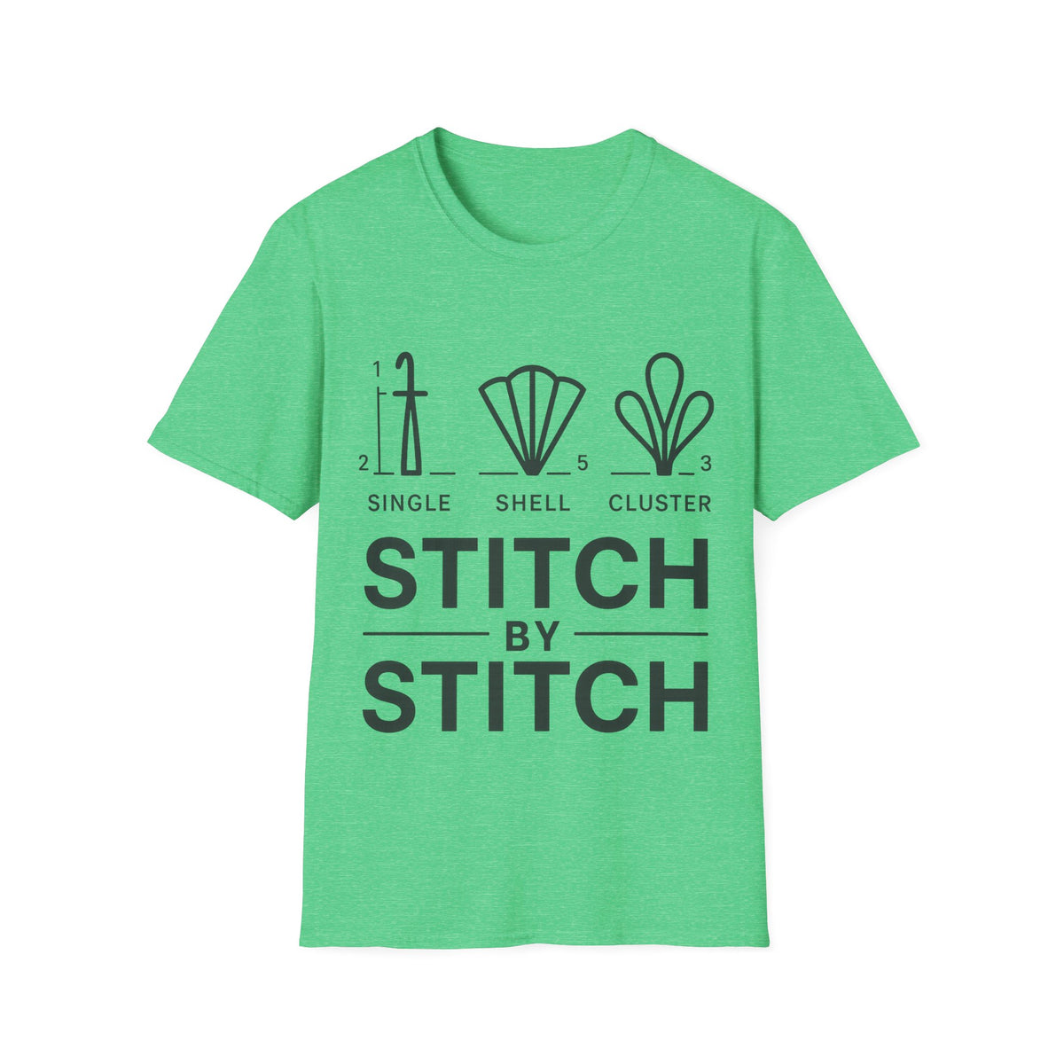 "Stitch By Stitch" Minimalist Crafting Tee | Sewing Knitting Embroidery T-Shirt - Trending Now - September 2026