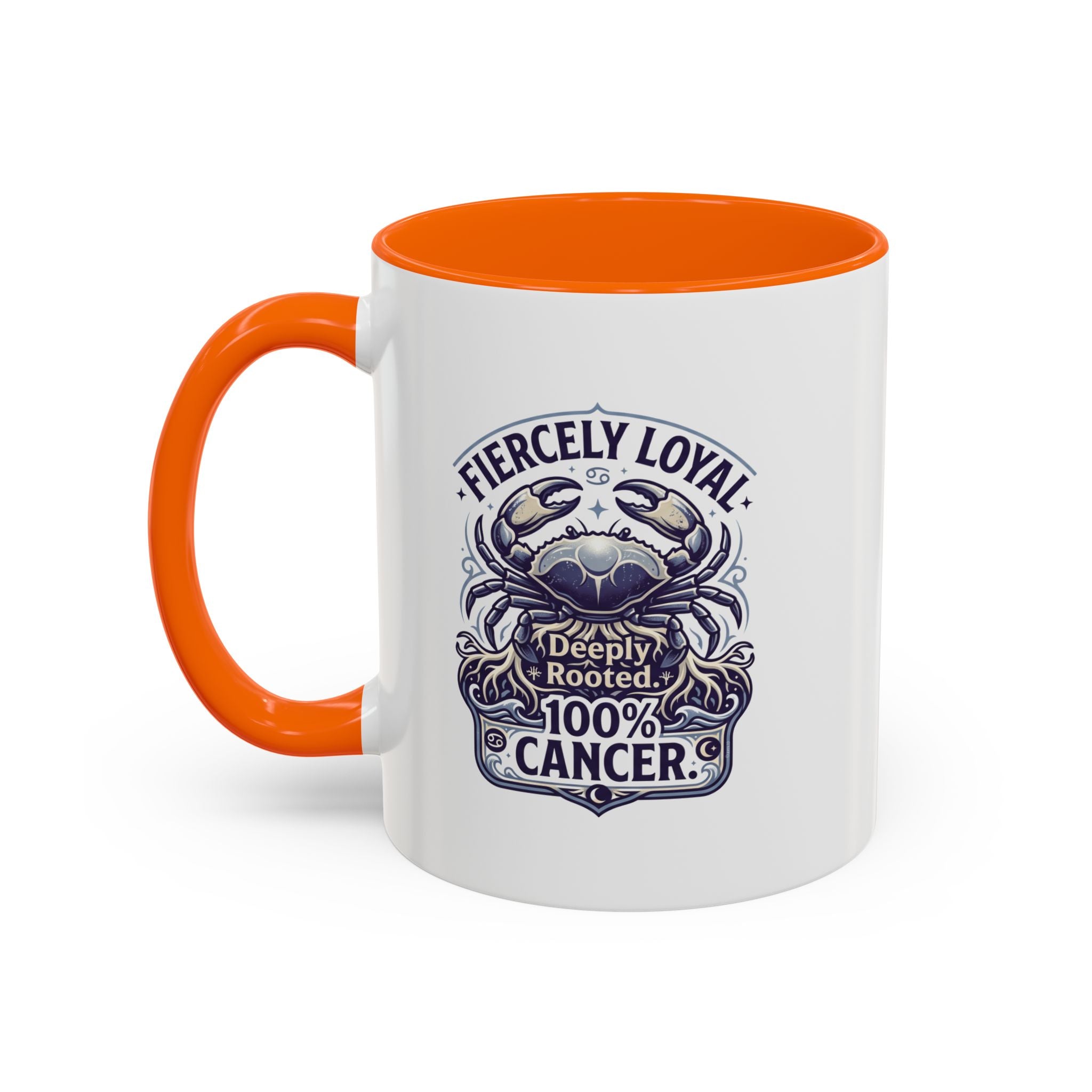 Cancer Zodiac Coffee Mug – "Fiercely Loyal, Deeply Rooted" Accent Mug