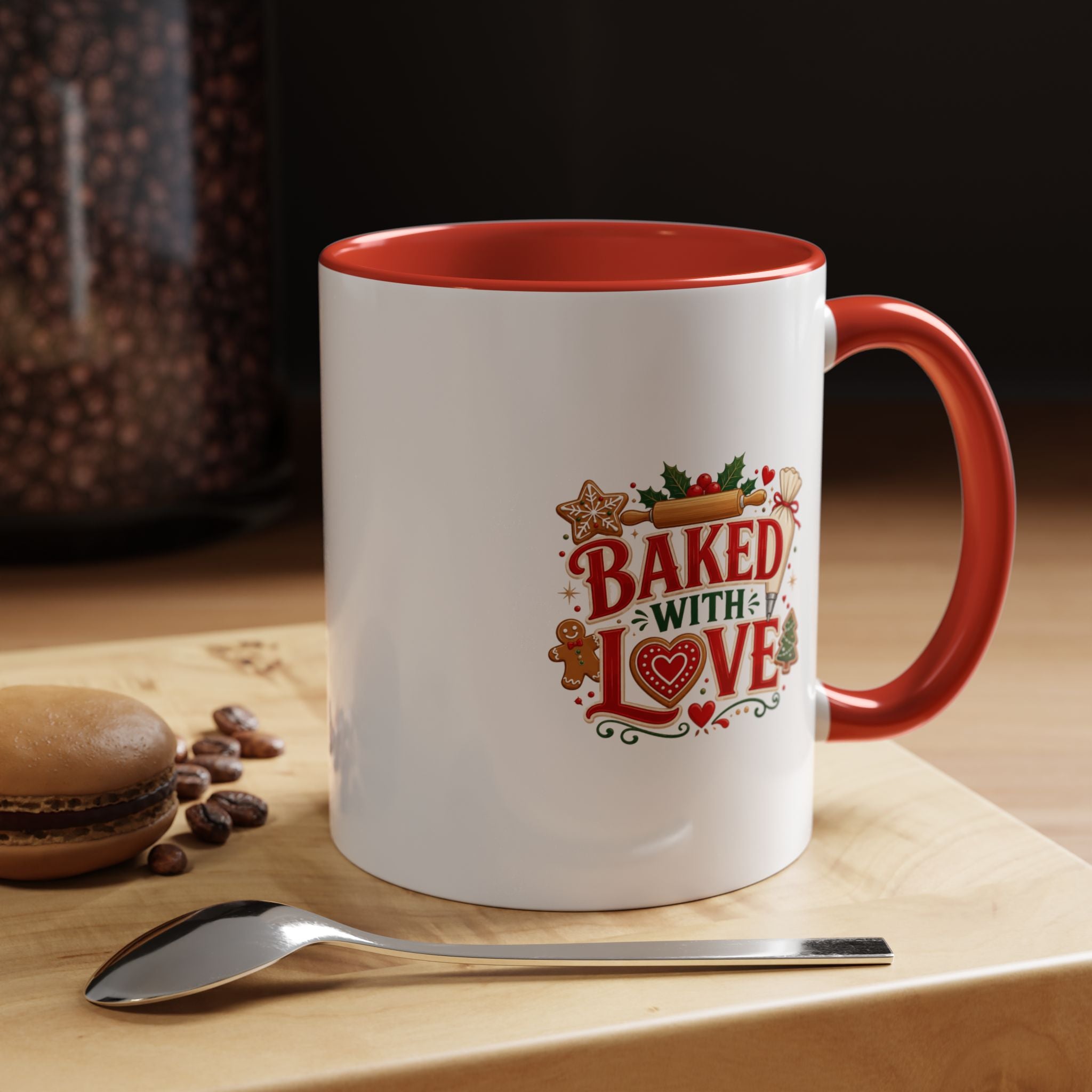 Baked With Love Coffee Mug — Holiday Baking Kitchen Gift