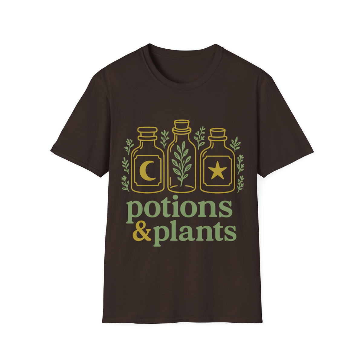 Potions & Plants T-Shirt — Botanical Apothecary Graphic Tee - Trending Now - August 2026