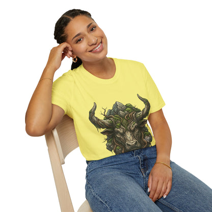 Forest Spirit Bull T-Shirt — Greenwood Celtic Nature Bull Design