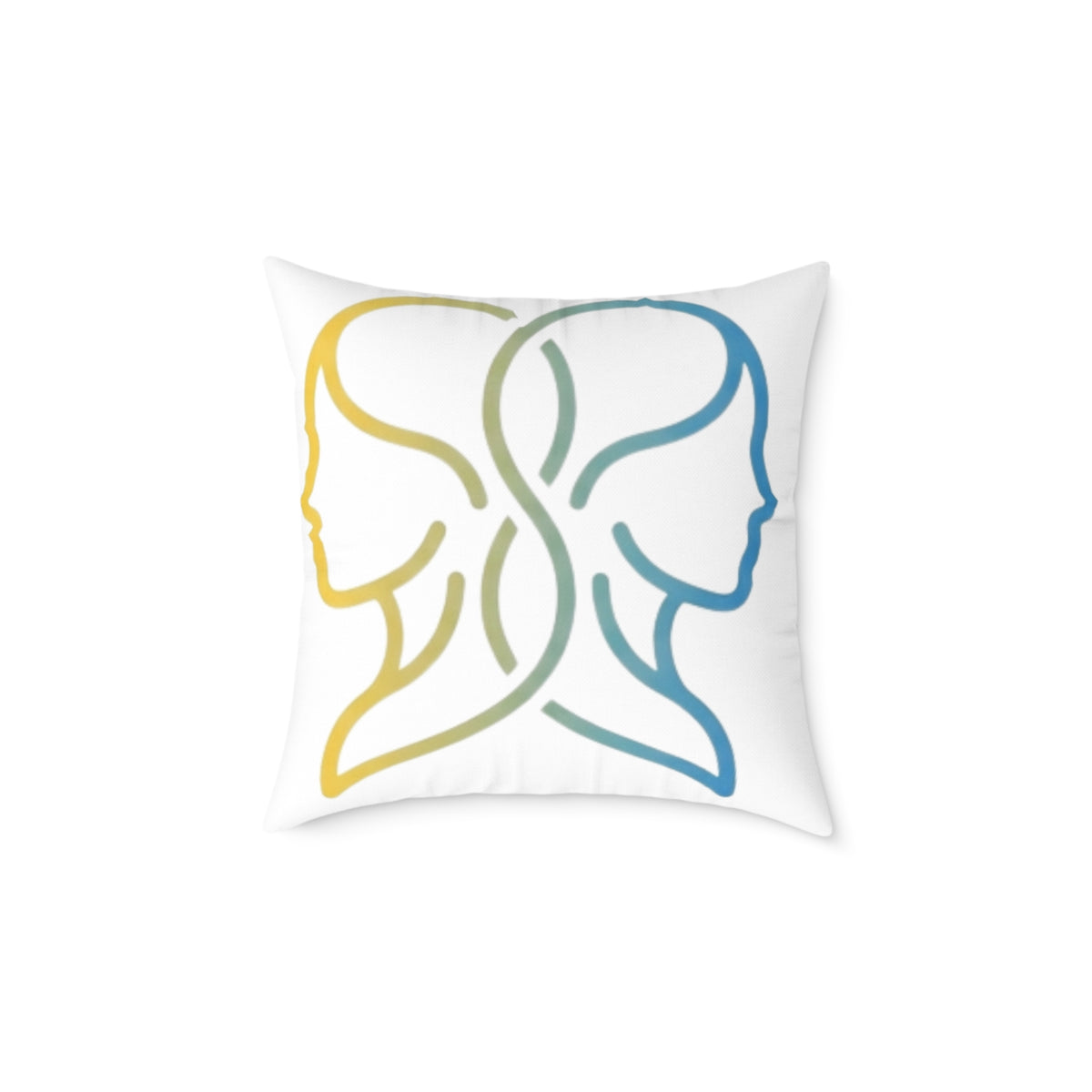 Gemini Zodiac Square Poly Canvas Pillow Double Face Astrological Zodiac Pillow