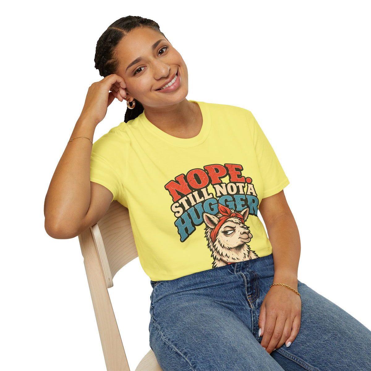 Funny And Witty Nope Still Not a Hugger Llama T-Shirt