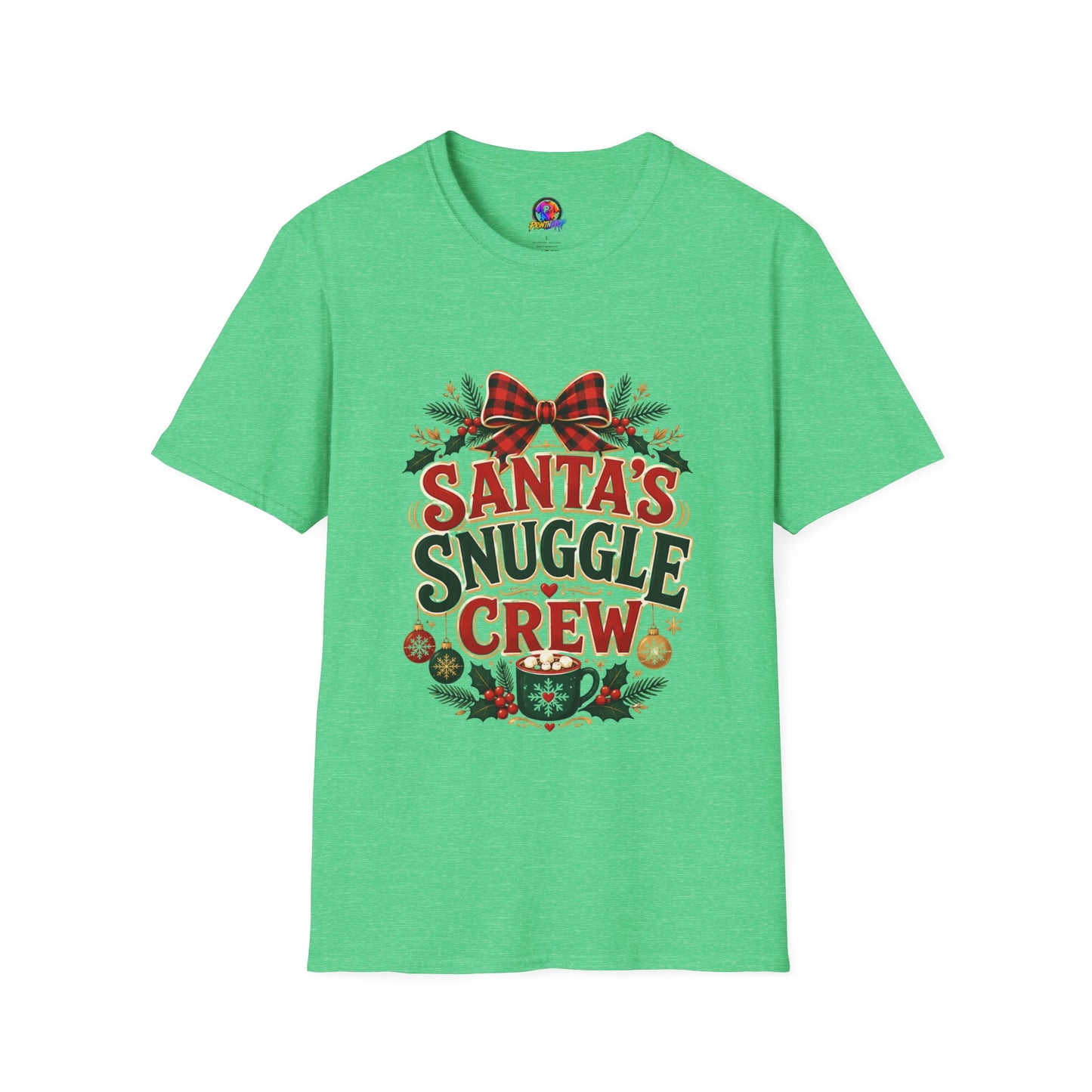 Santa's Snuggle Crew T-Shirt — Cute Christmas Holiday Tee