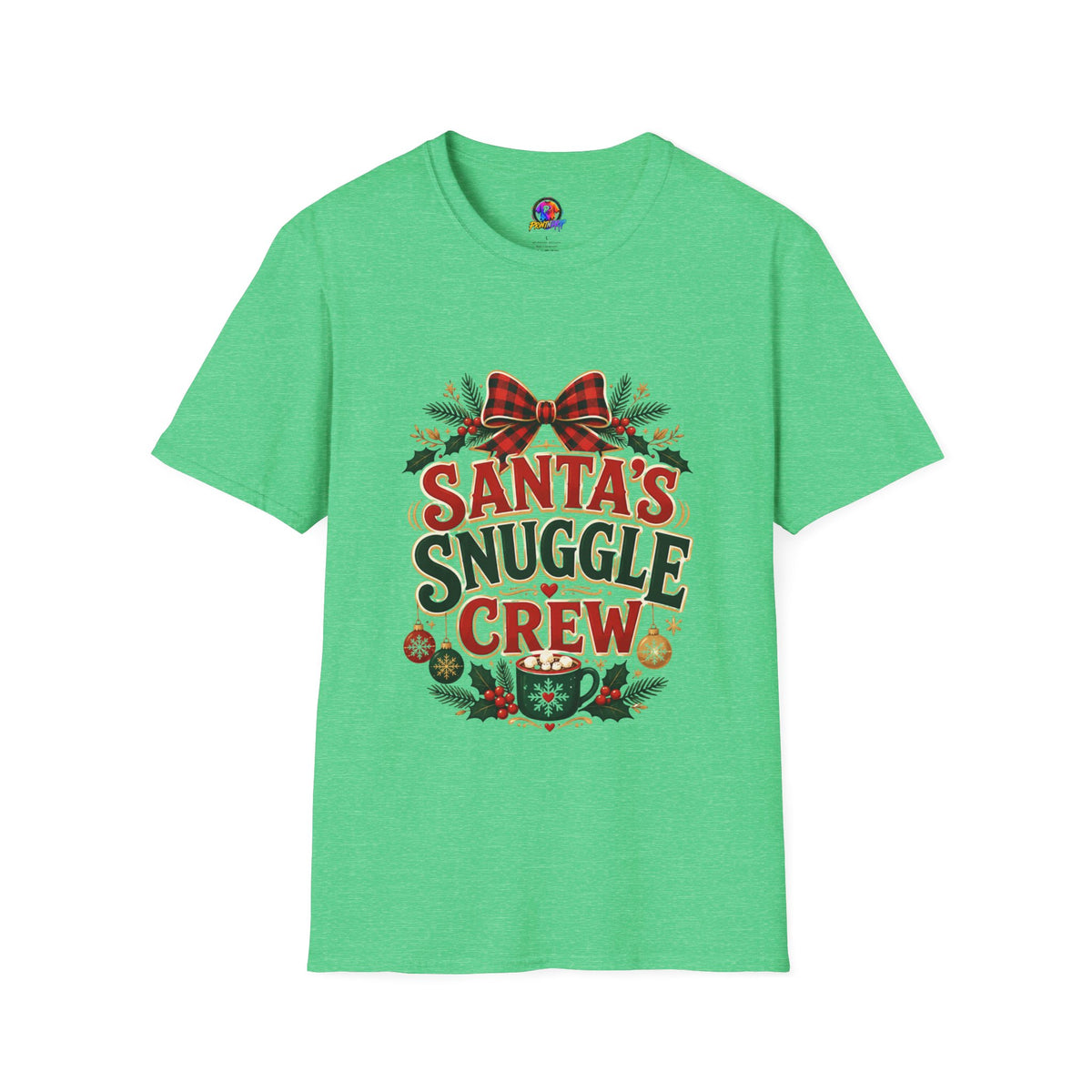Santa's Snuggle Crew T-Shirt — Cute Christmas Holiday Tee