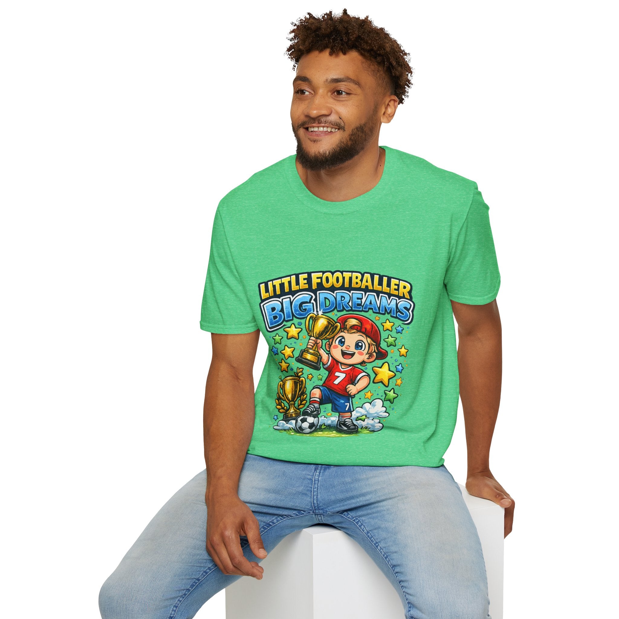 Kids Football T‑Shirt — "Little Footballer Big Dreams" Graphic Tee