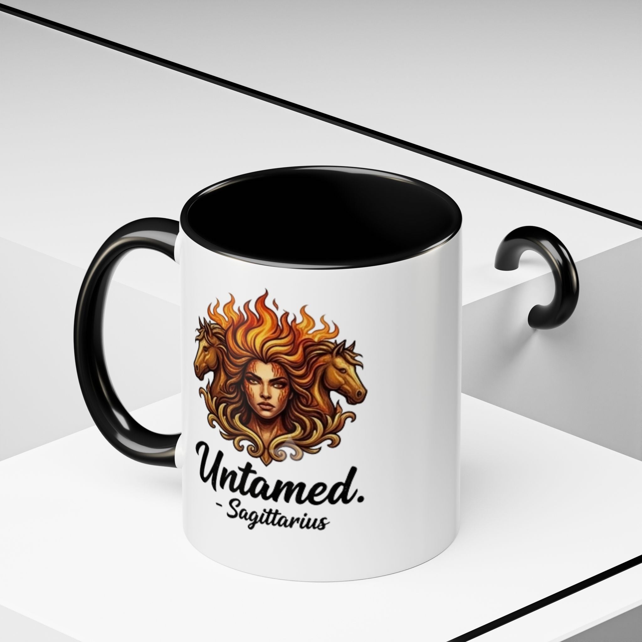 Untamed Sagittarius Accent Coffee Mug – Zodiac Astrology Gift (11/15oz)