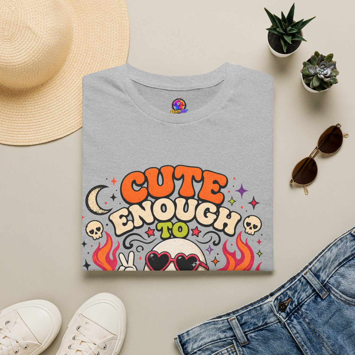 Halloween Cute Enough Unisex Softstyle T-Shirt