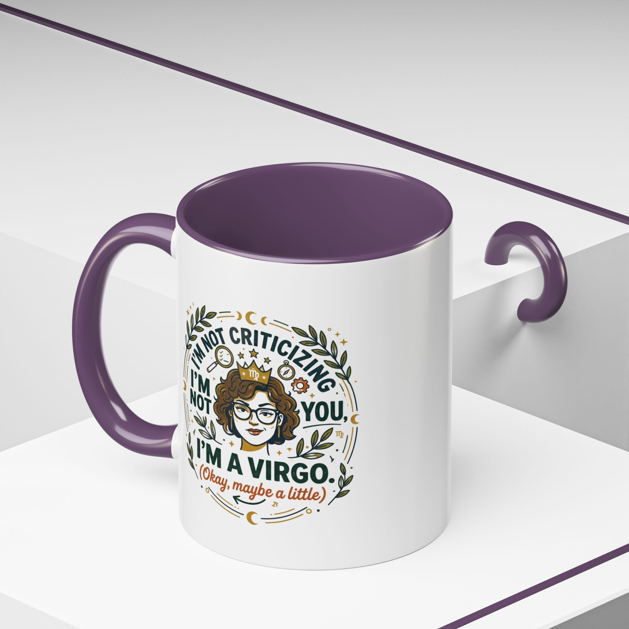 Virgo Coffee Mug - "I'm Not Criticizing, I'm a Virgo" Accent Ceramic Mug (11/15oz)